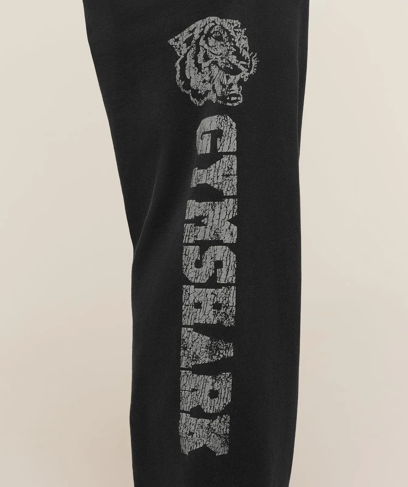 Gymshark Retro Collegiate Graphic Wide Leg Pants Black