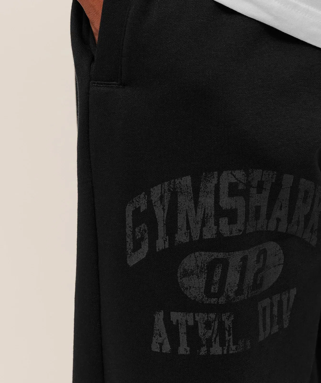 Gymshark Athletic Division Graphic Joggers GS Black