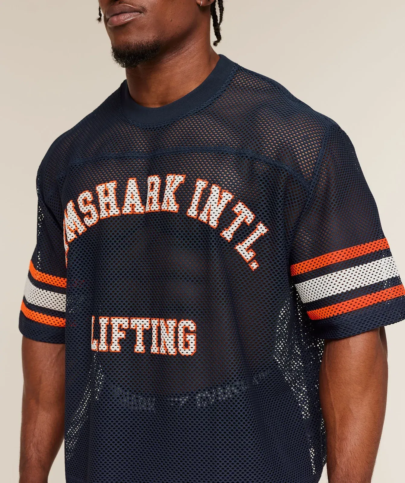 Gymshark Collective Mesh Contrast Jersey Heavy Blue