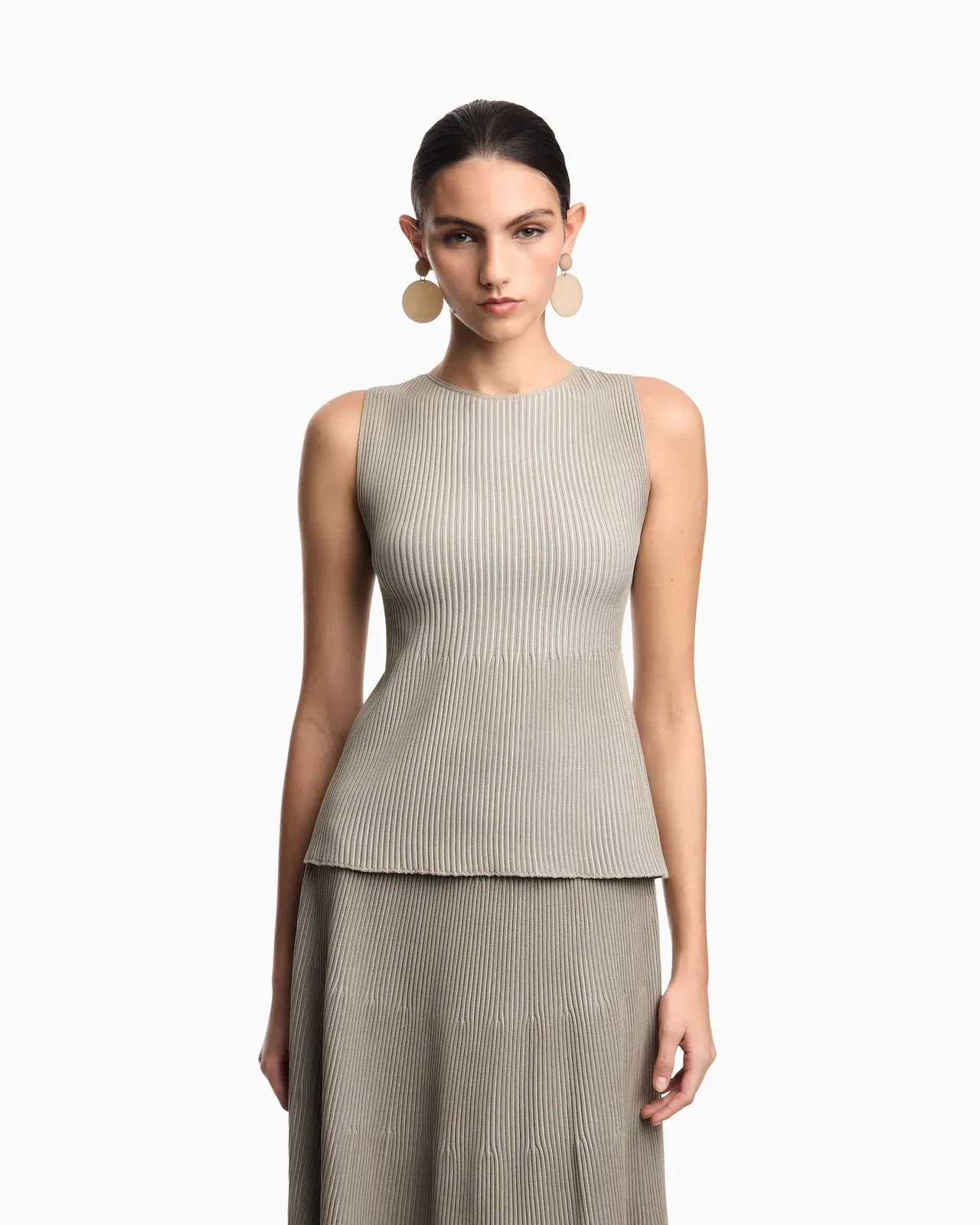 Emporio Armani Knit top with a ribbed effect