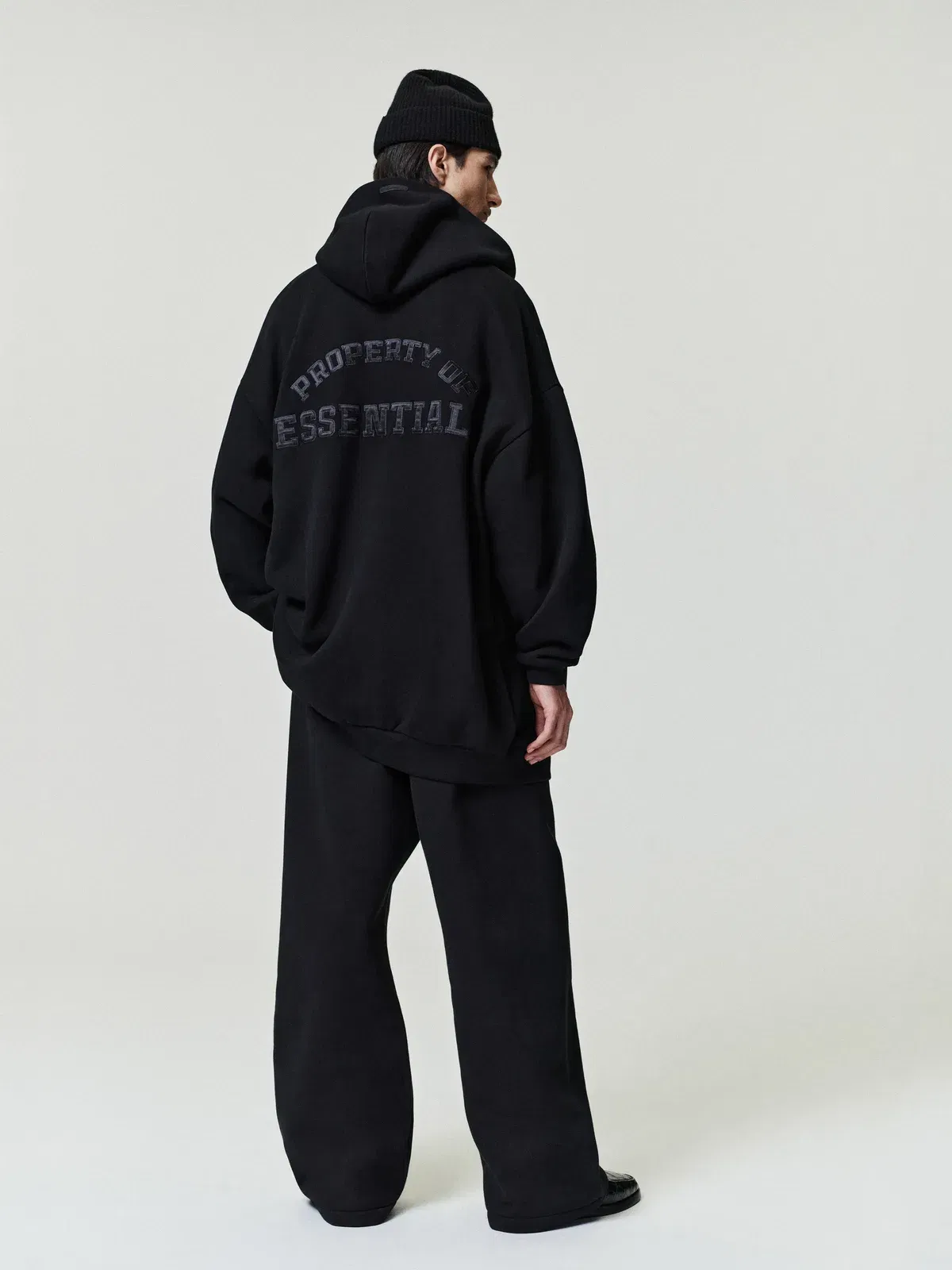 Essentials Cotton Canvas Pleat Front Pant Vintage Black