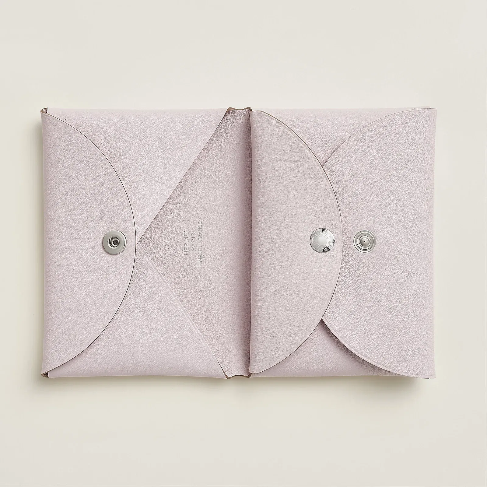 Hermes Calvi Duo Compact Card Holder Jaune Citron