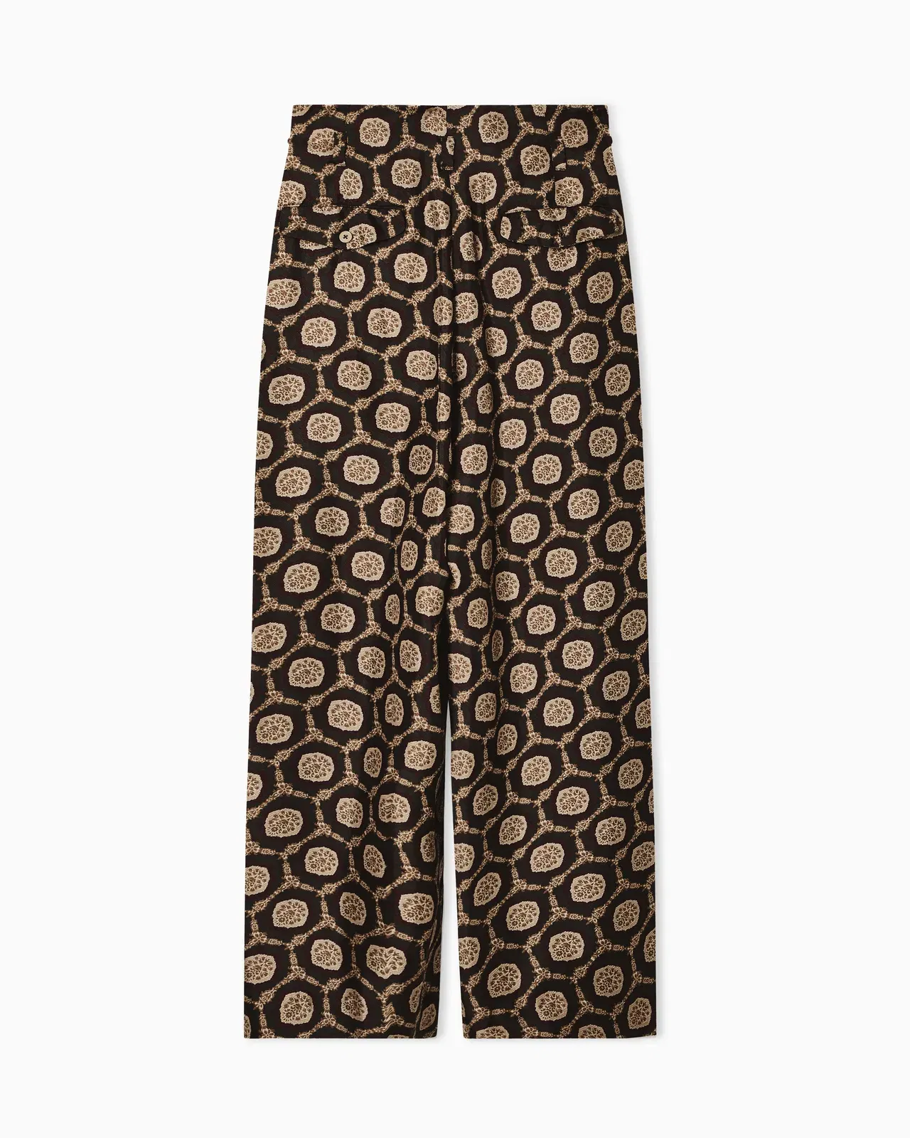 Emporio Armani Silk trousers with all-over print