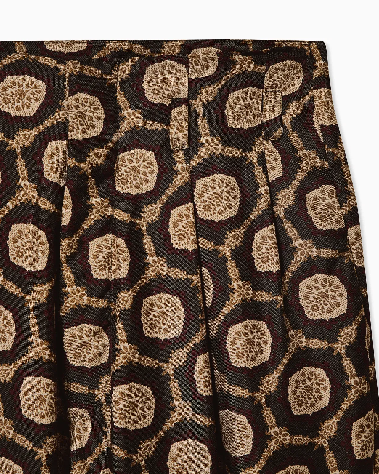 Emporio Armani Silk trousers with all-over print