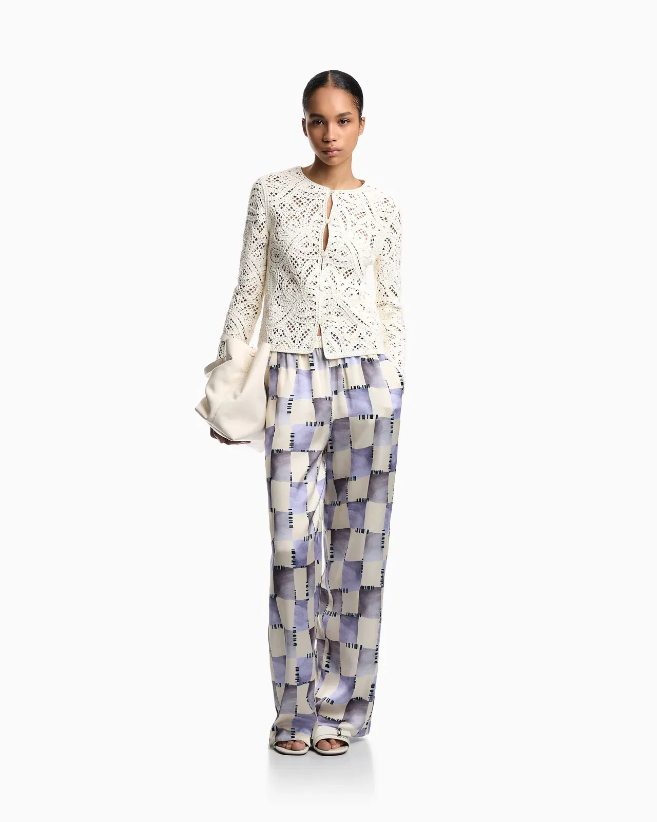 Emporio Armani Jacket in macramé-effect Cornely embroidered fabric
