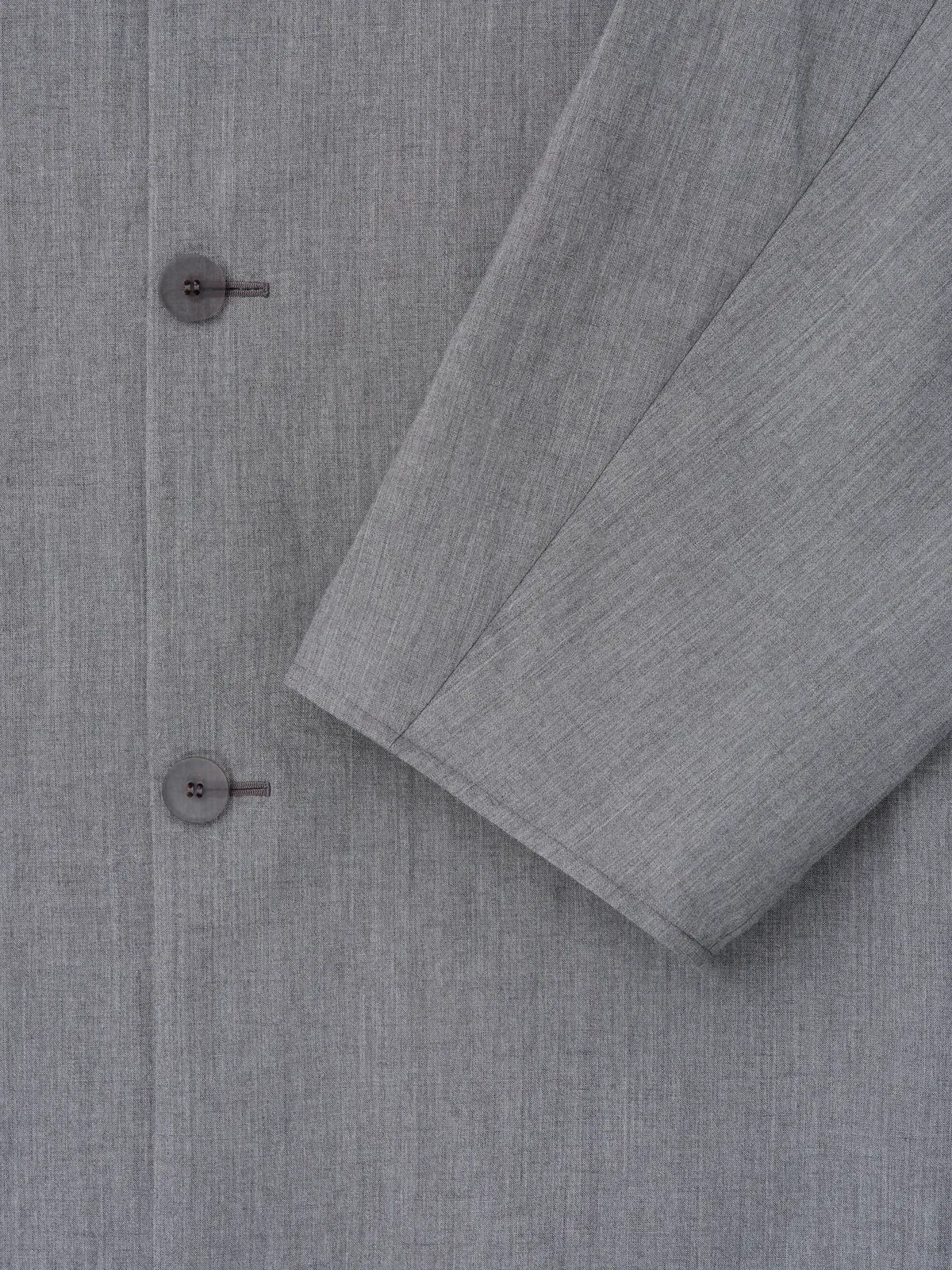 Essentials Wool Linen Collarless Sport Jacket Metallic Grey