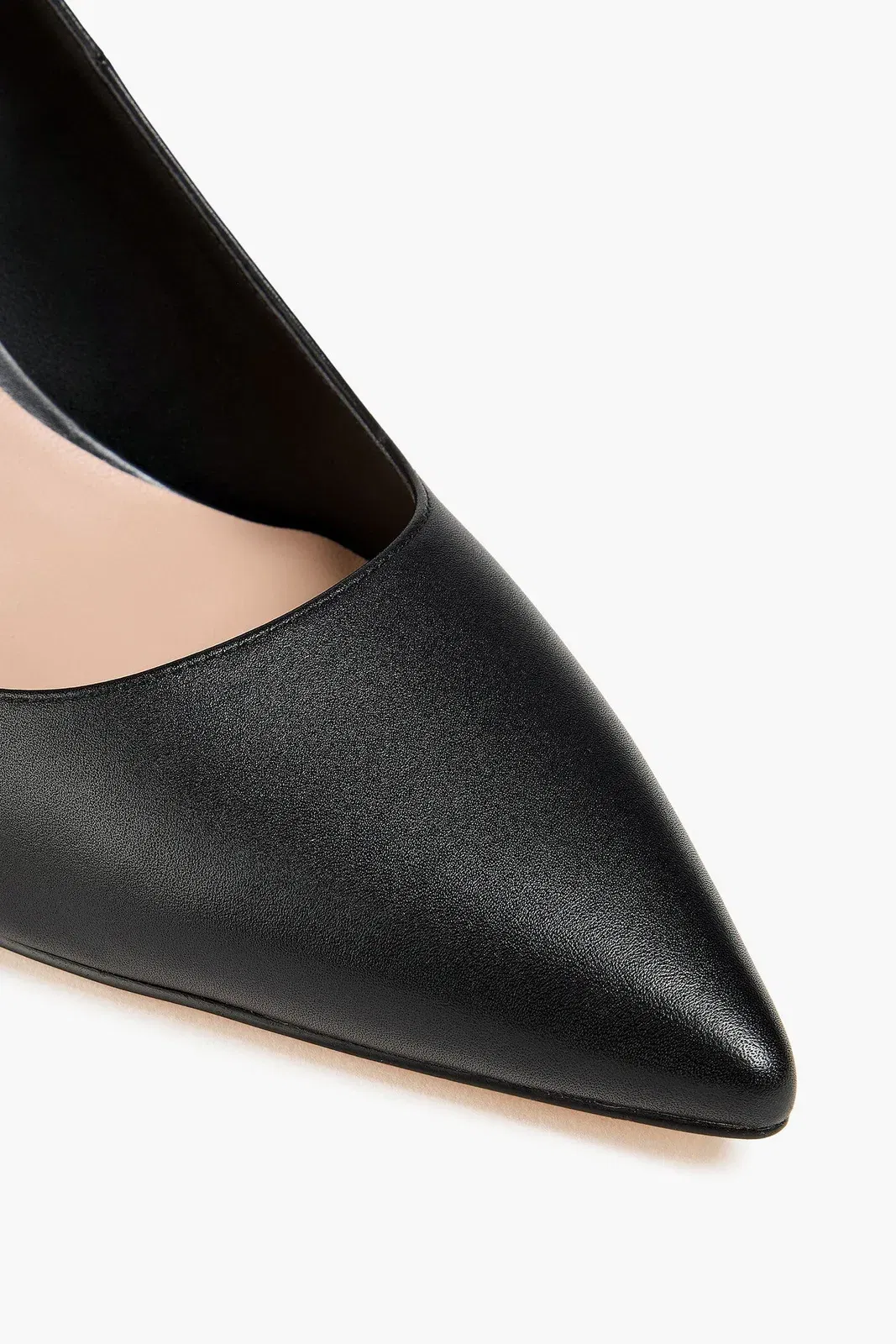 Stuart Weitzman Isla 75 Leather Pumps Black Women's