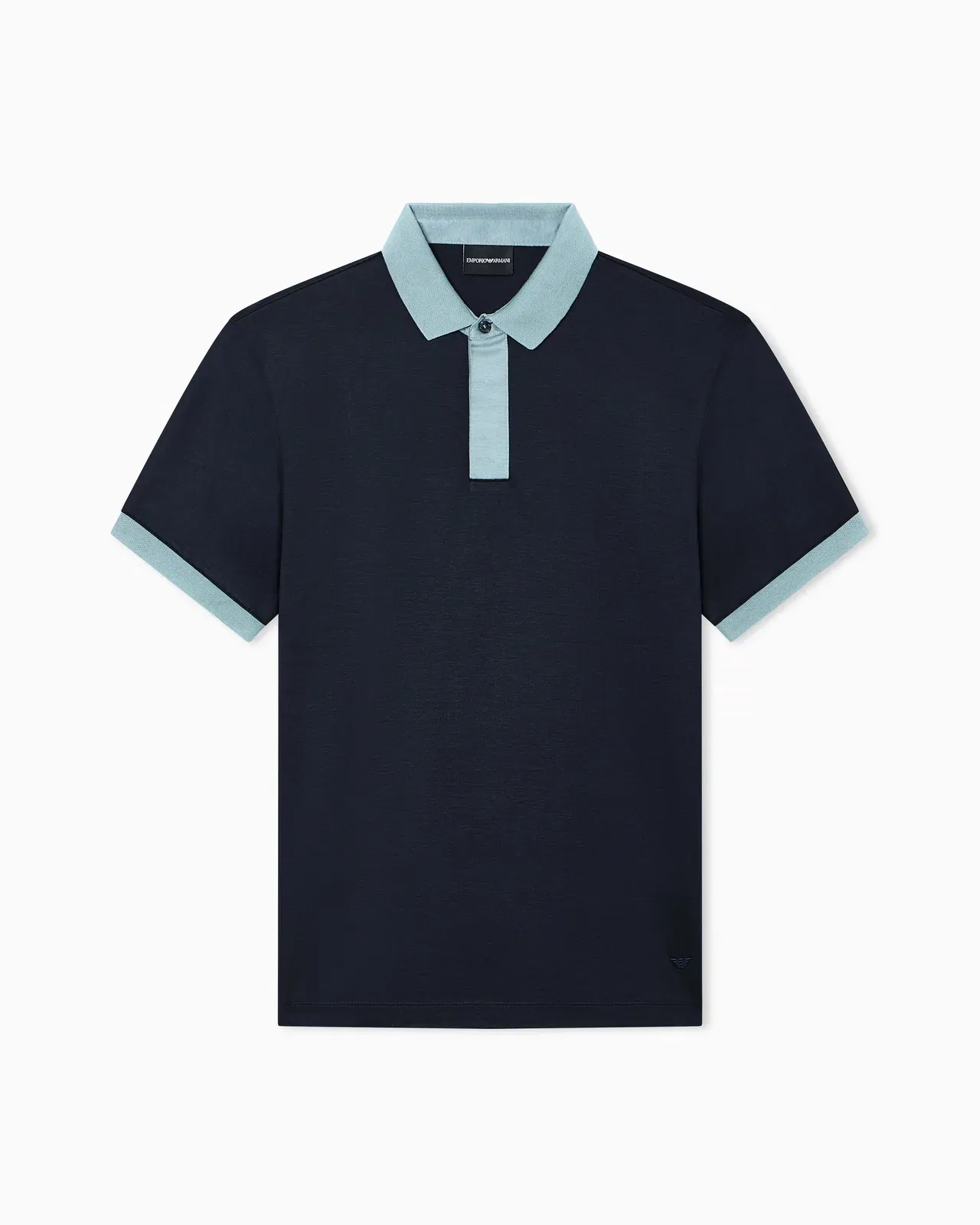Emporio Armani Lyocell-blend jersey polo shirt