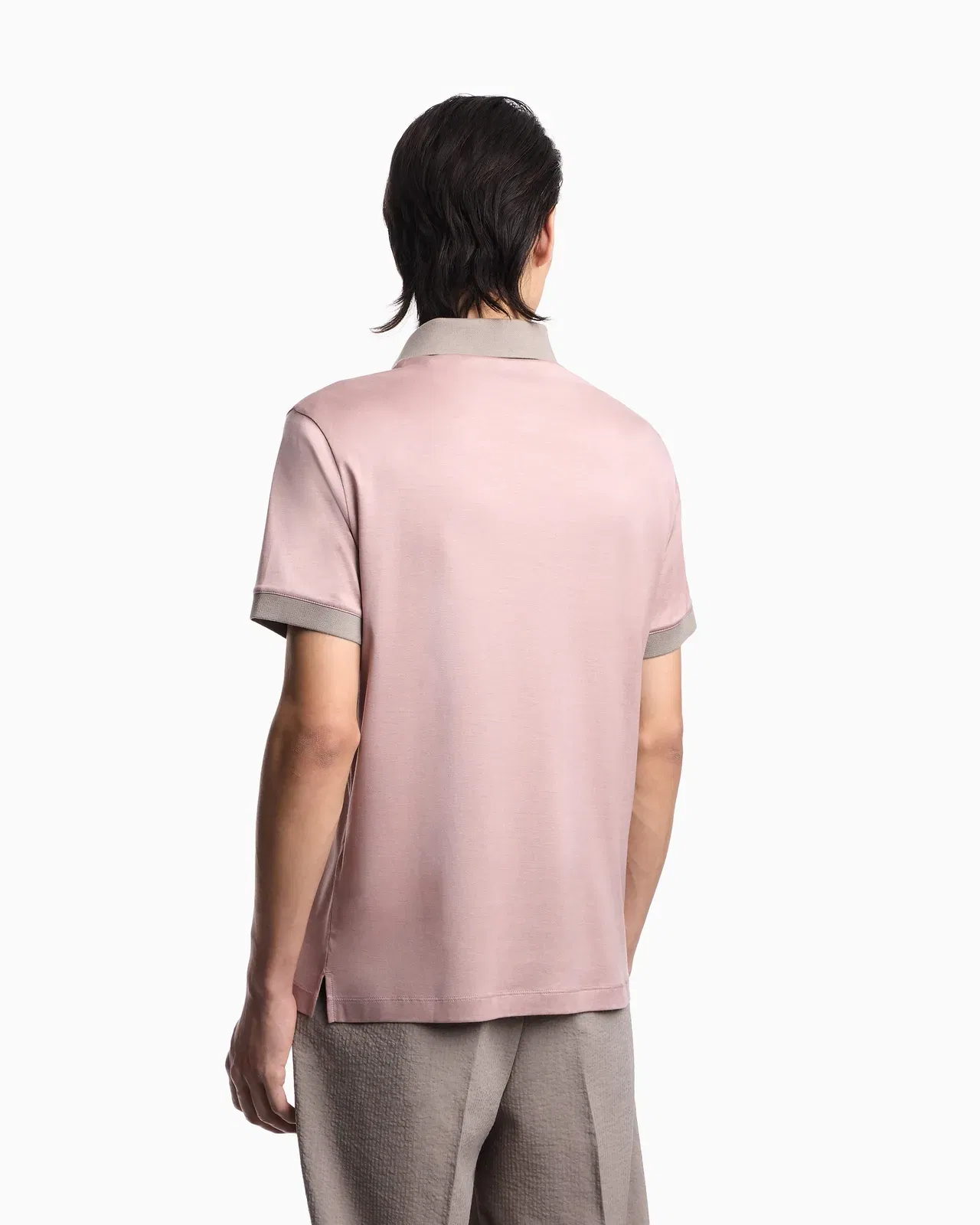 Emporio Armani Lyocell-blend jersey polo shirt