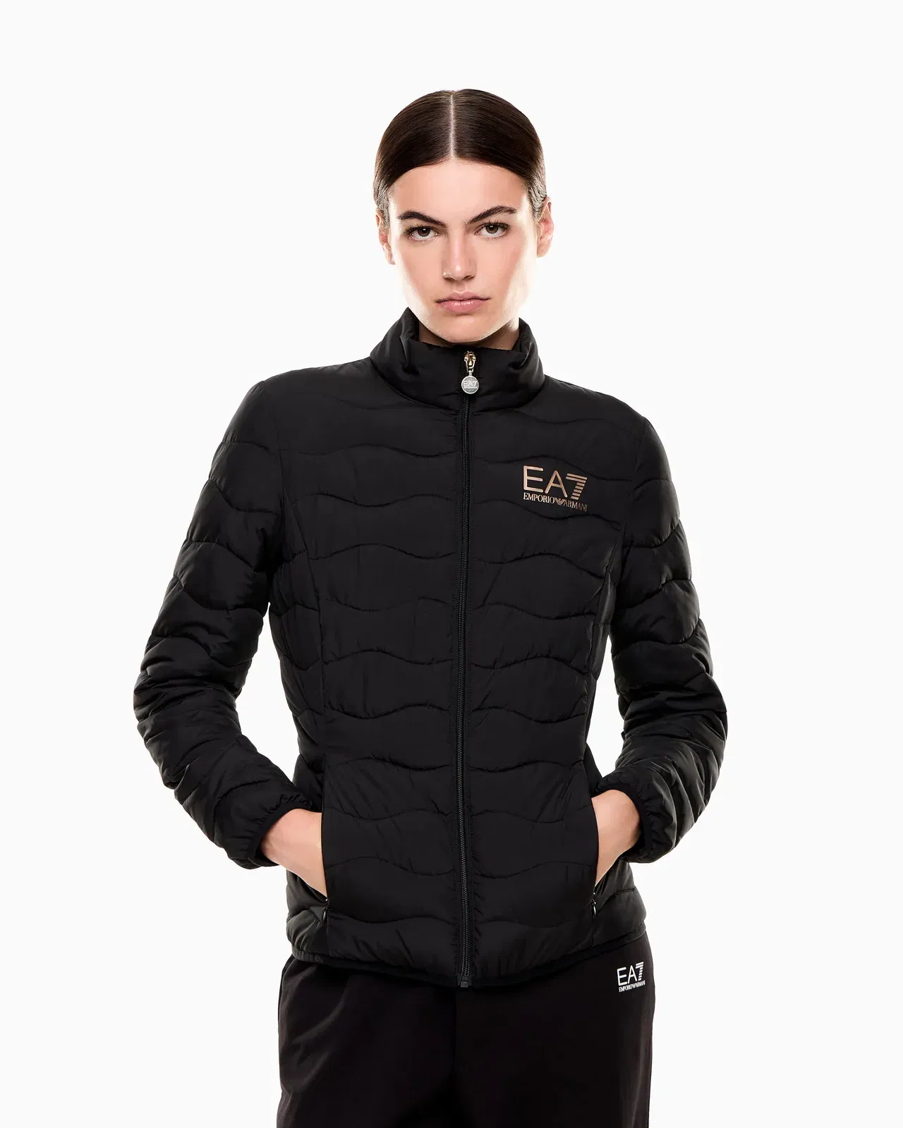 EA7 Windbreaker jacket with wavy striped quilting Core Lady