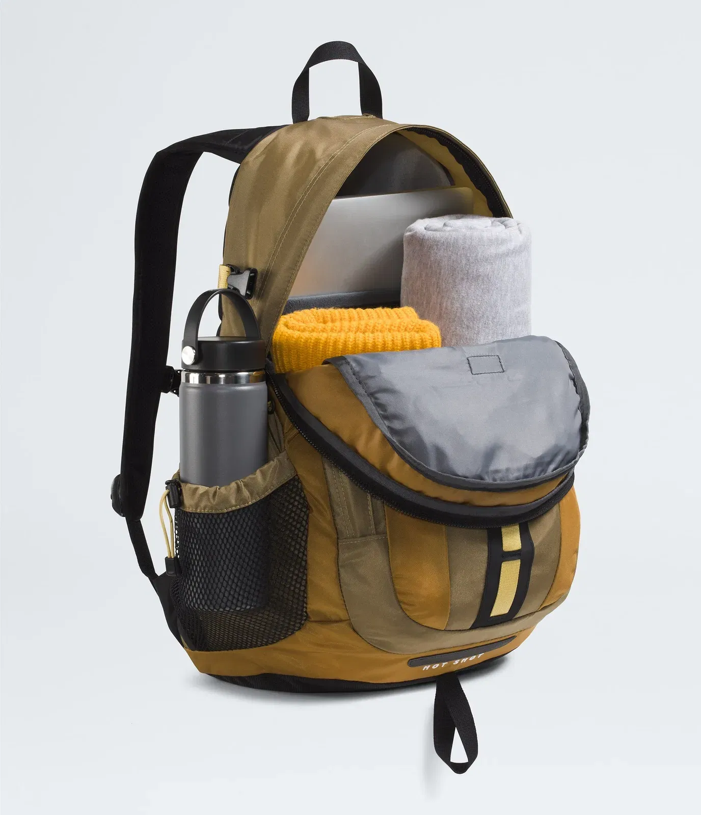 The North Face Hot Shot SE Backpack Cedar-Golden Tan-Honeyed Sand