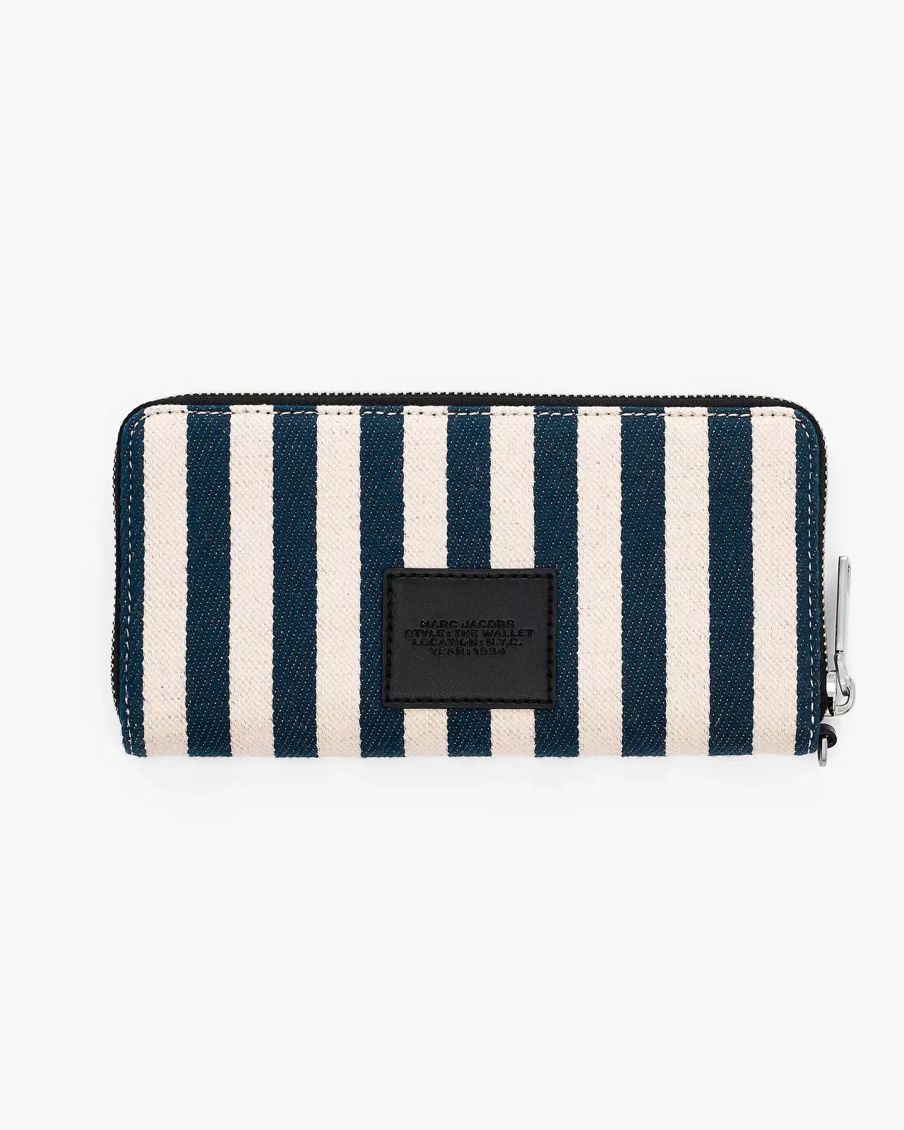 Marc Jacobs The Stripe Canvas Continental Wallet Blue Sea Multi