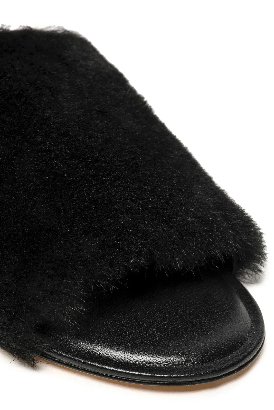 Diane Von Furstenberg Santi Shearling Slides Black Women's