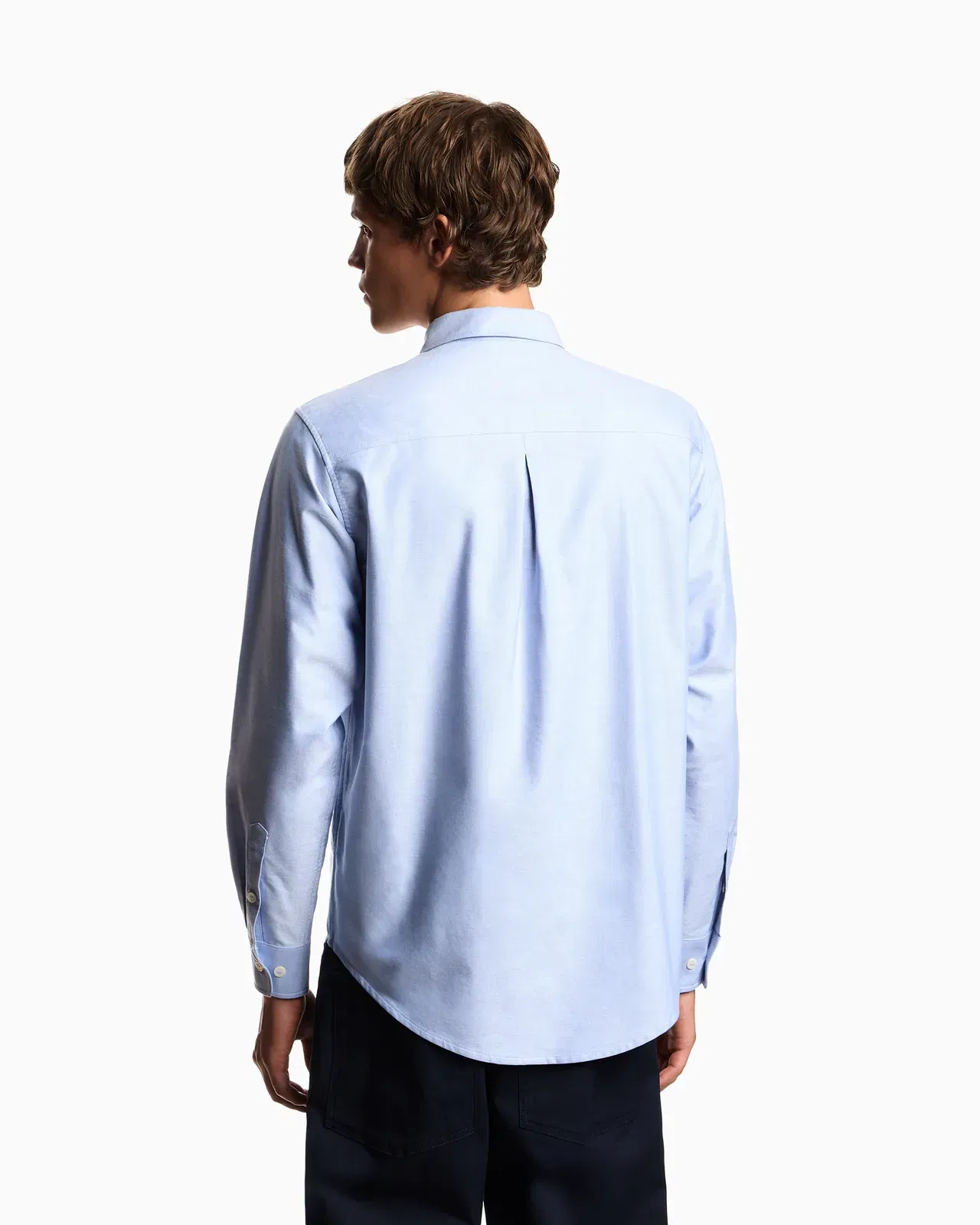 Emporio Armani Eagle Club cotton Oxford shirt with embroidery