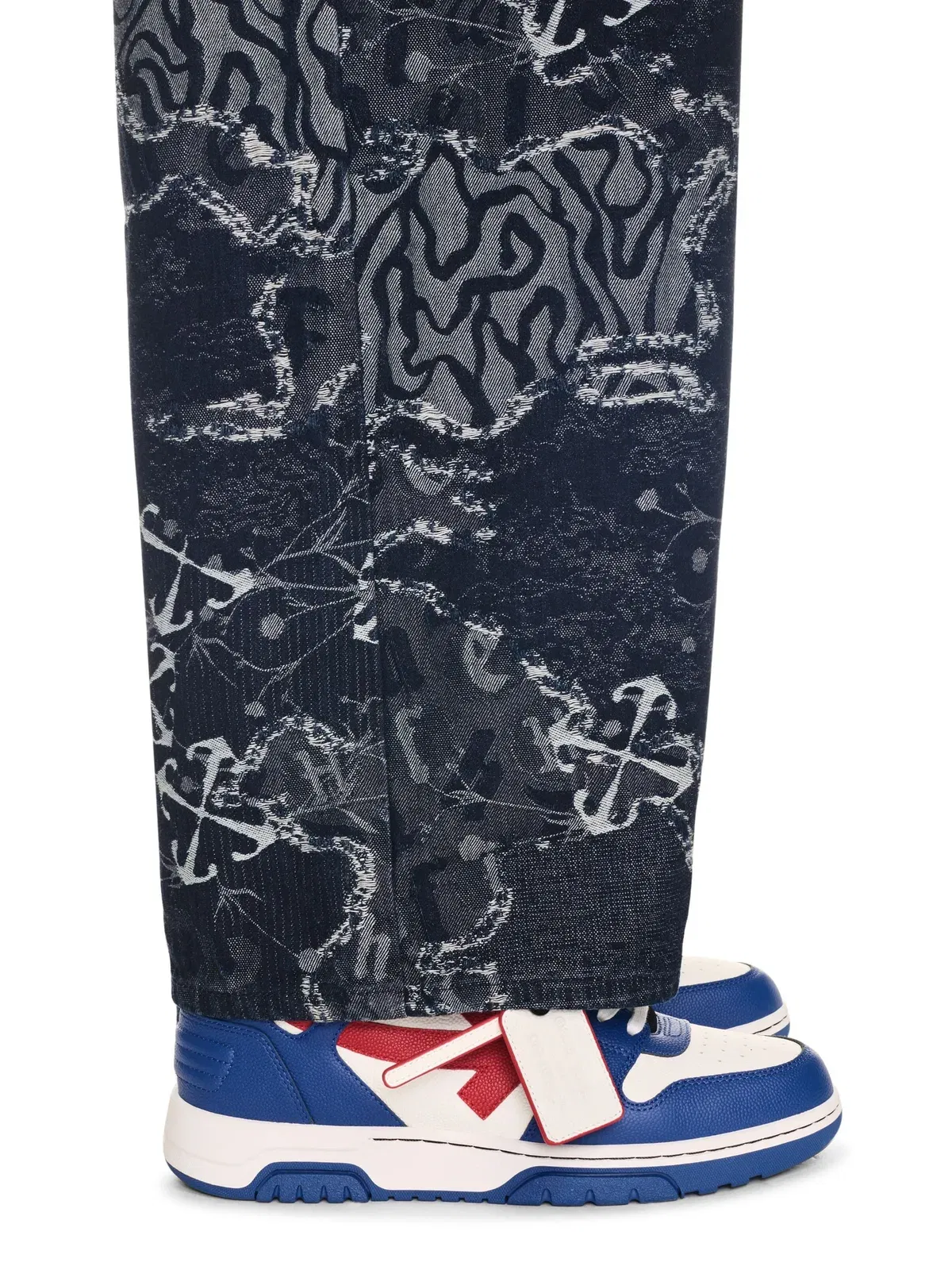 Off-White Out Of Office Basket Leather Blue