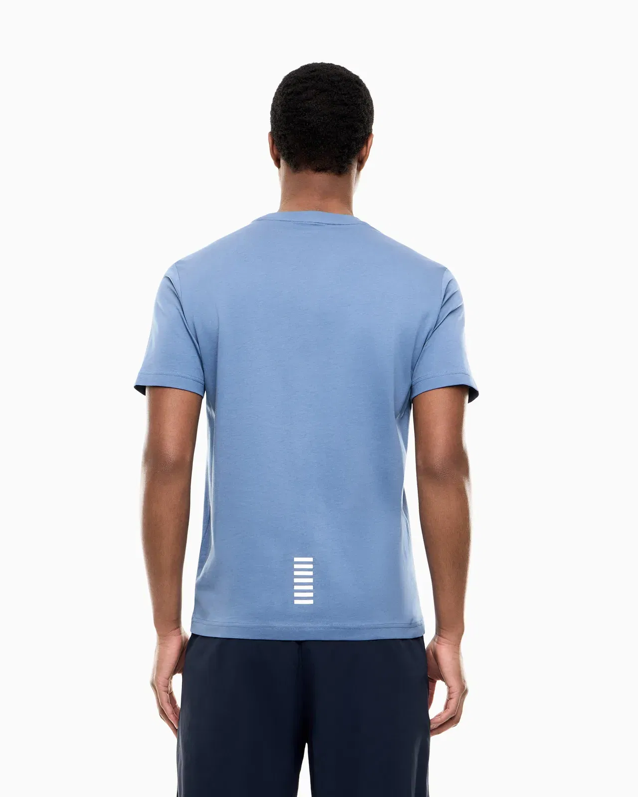 EA7 Cotton shirt in Pima jersey with crew neck Core Identity