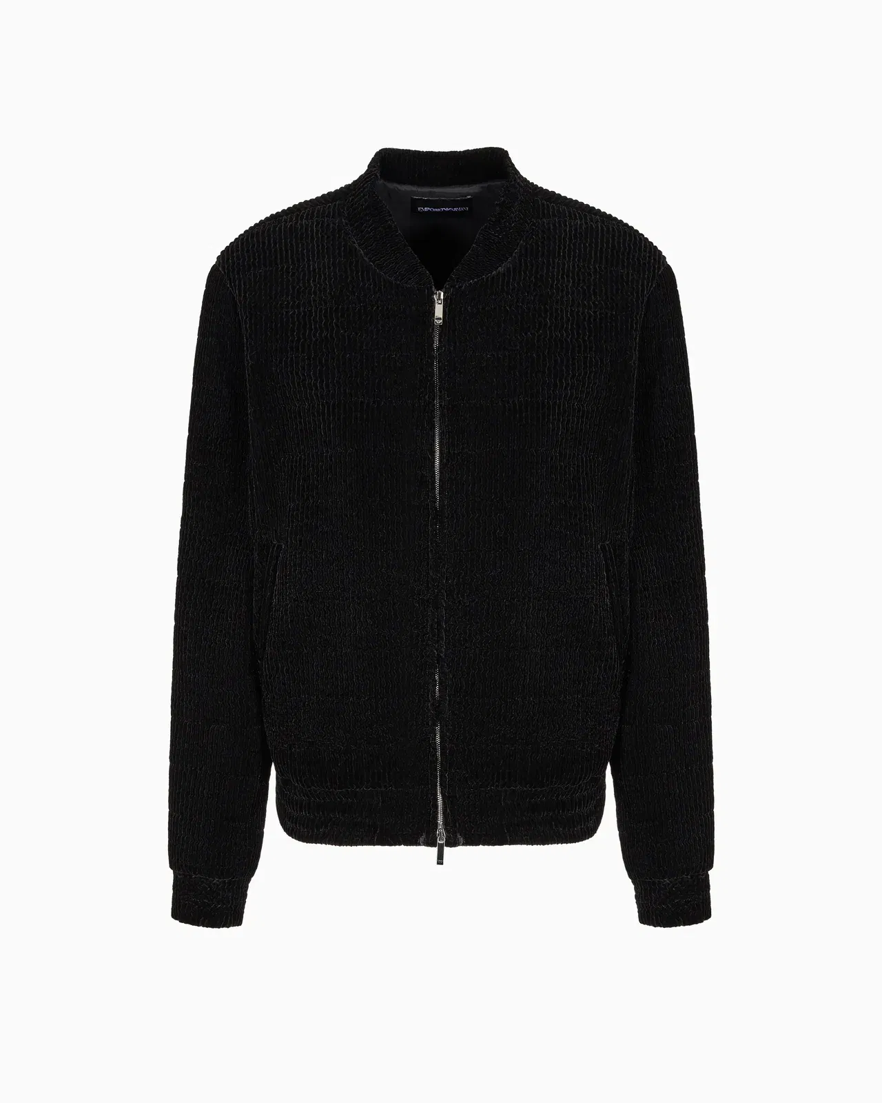Emporio Armani Icon quilted stretch velvet blouson