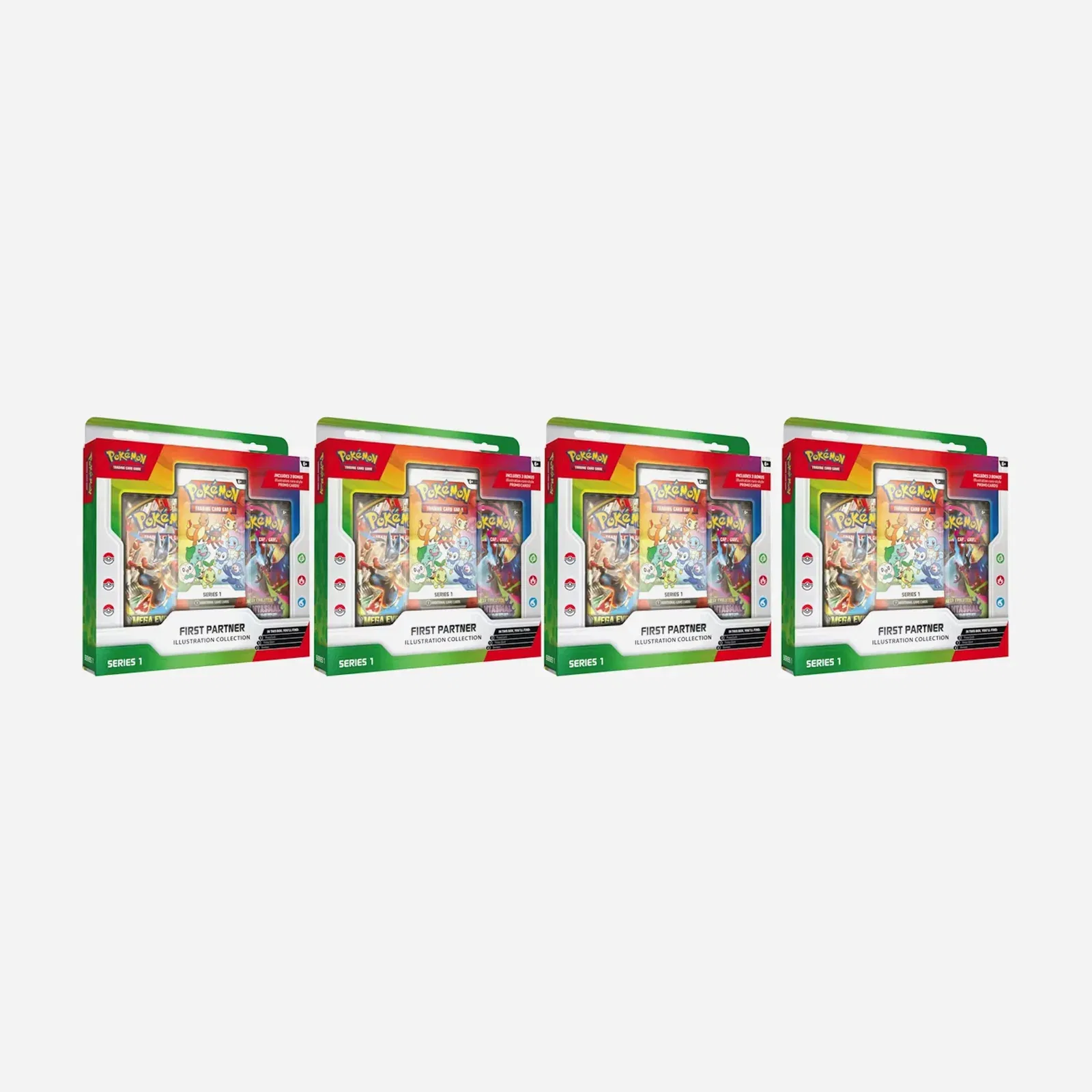 2026 Pokemon First Partner Illustration Collection Series 1 Box 4X Lot