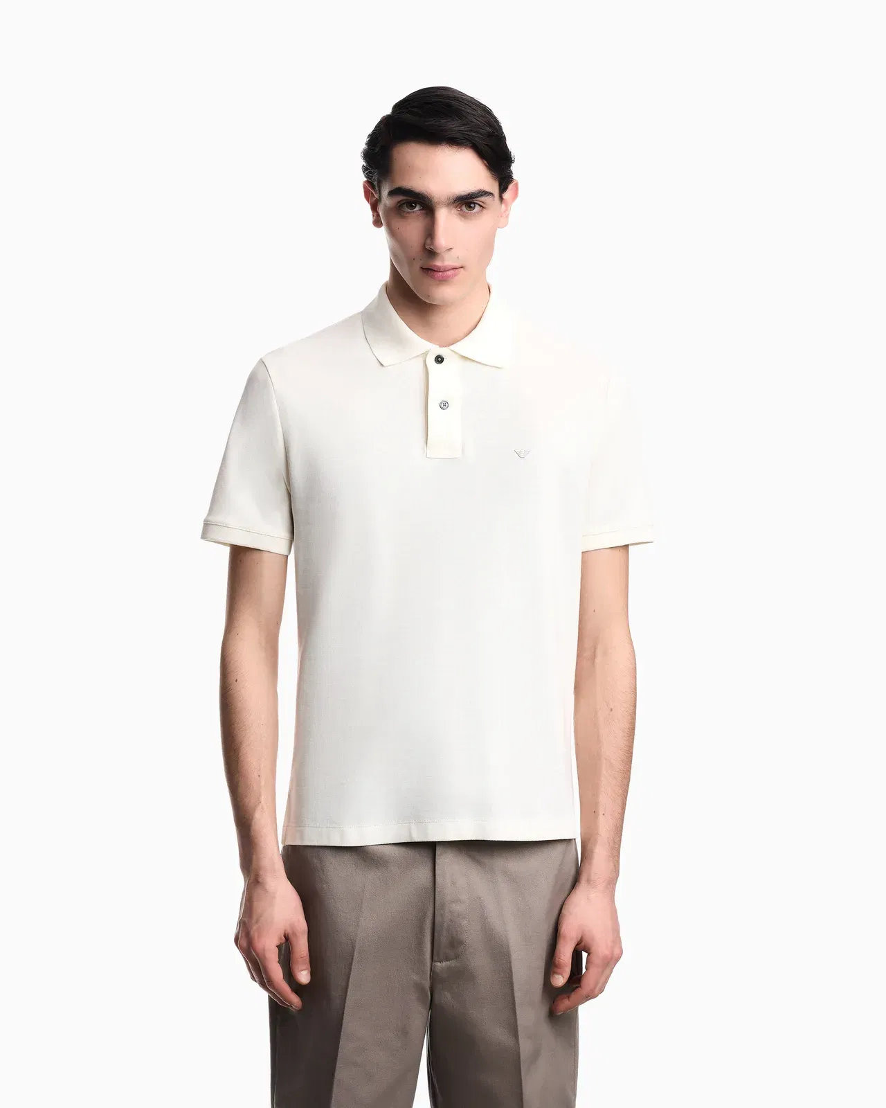 Emporio Armani Slim-fit piqué polo shirt