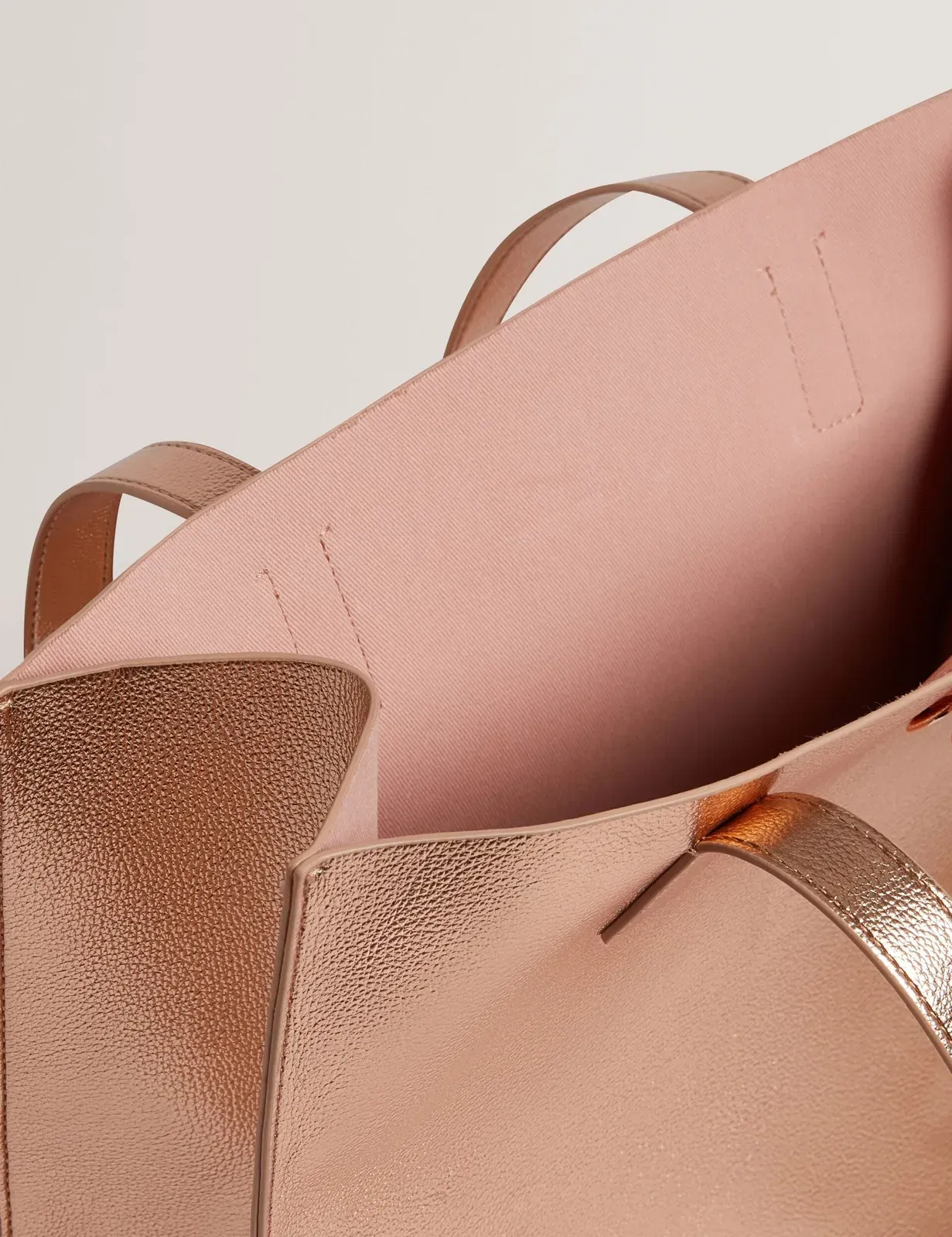 Ted Baker Rosmah Rose Detail Metallic Large Icon Tote Bag Women's