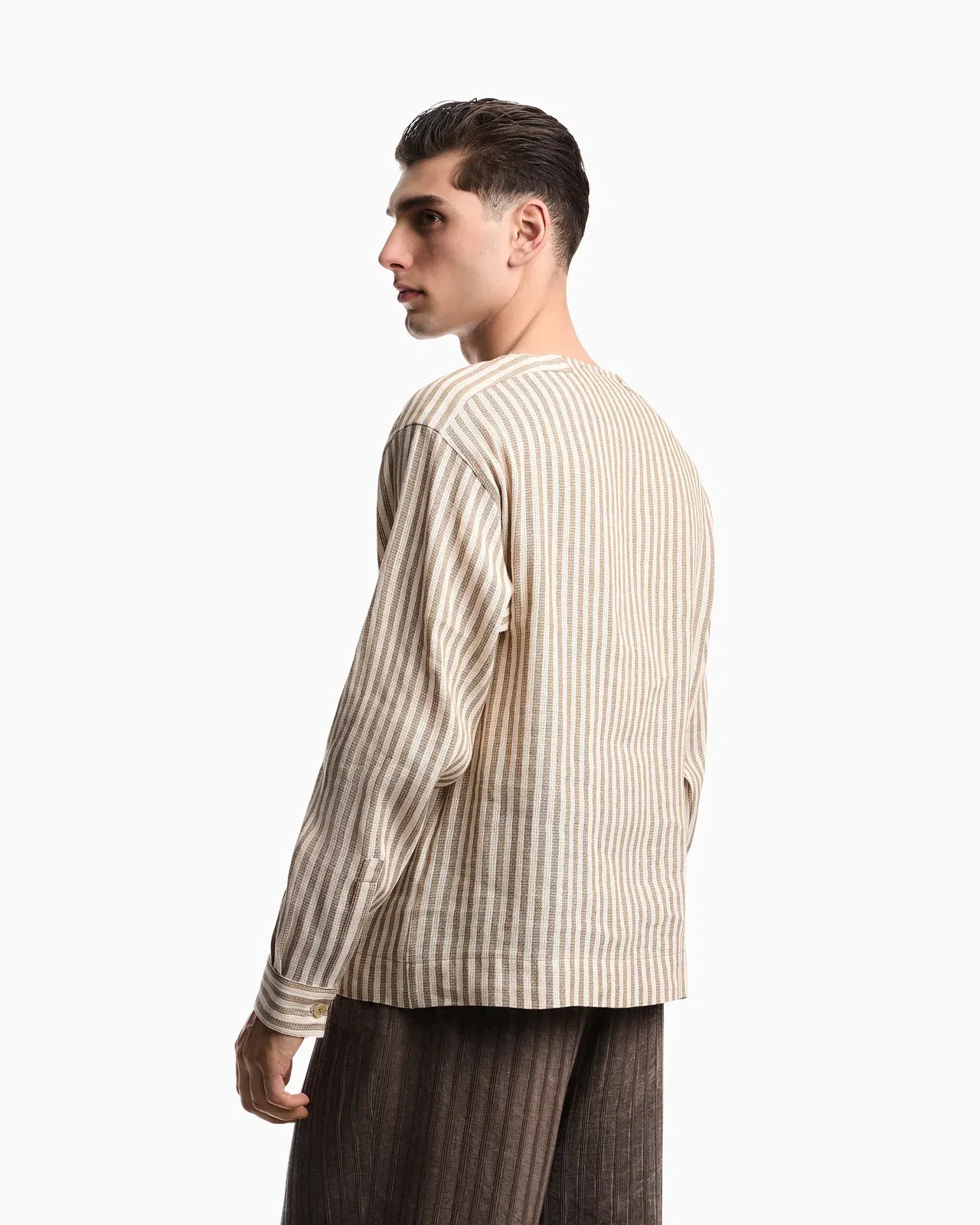 Emporio Armani Jute-effect linen jumper