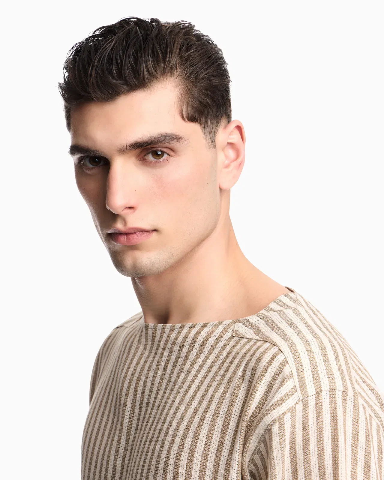Emporio Armani Jute-effect linen jumper