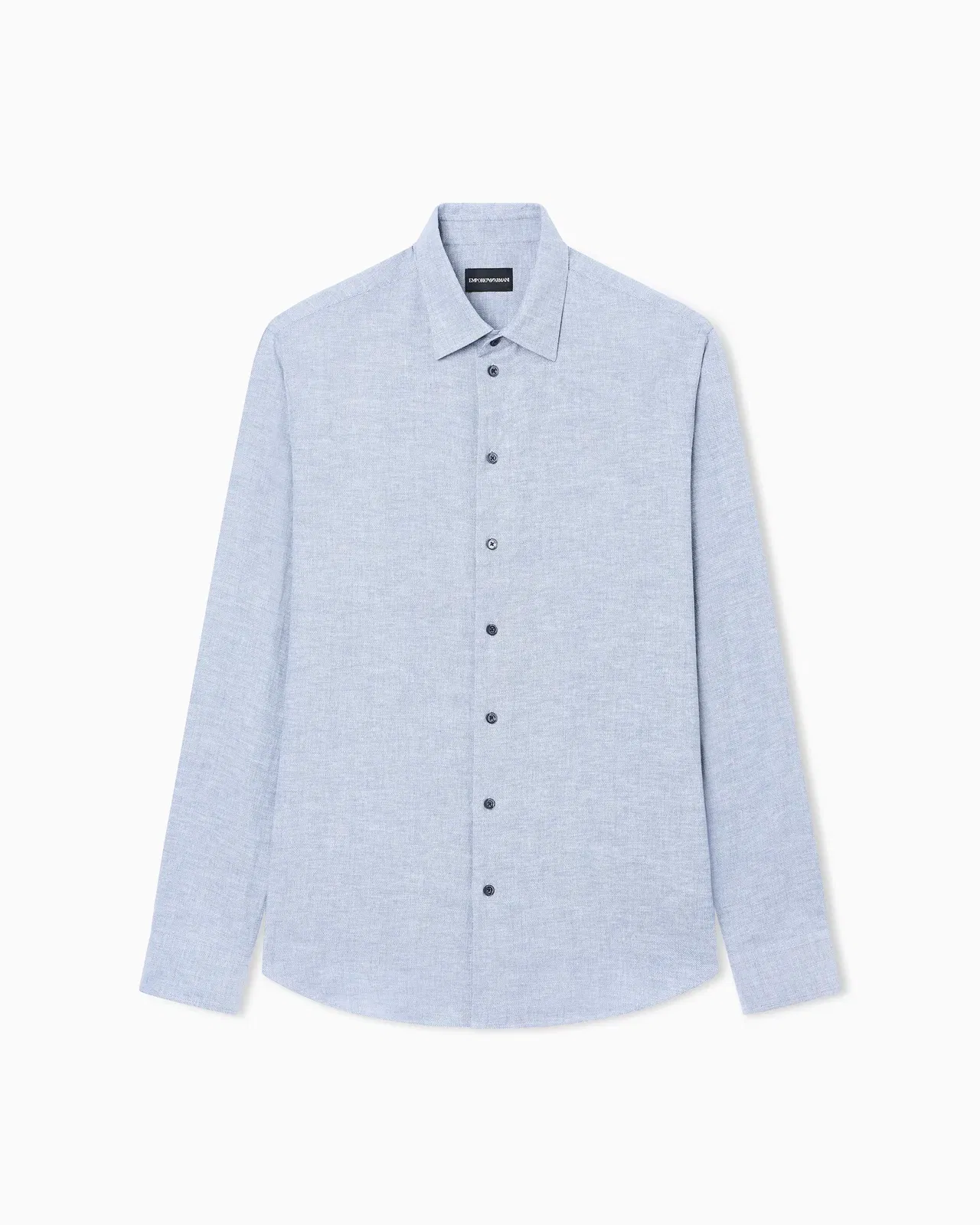Emporio Armani Textured linen blend shirt