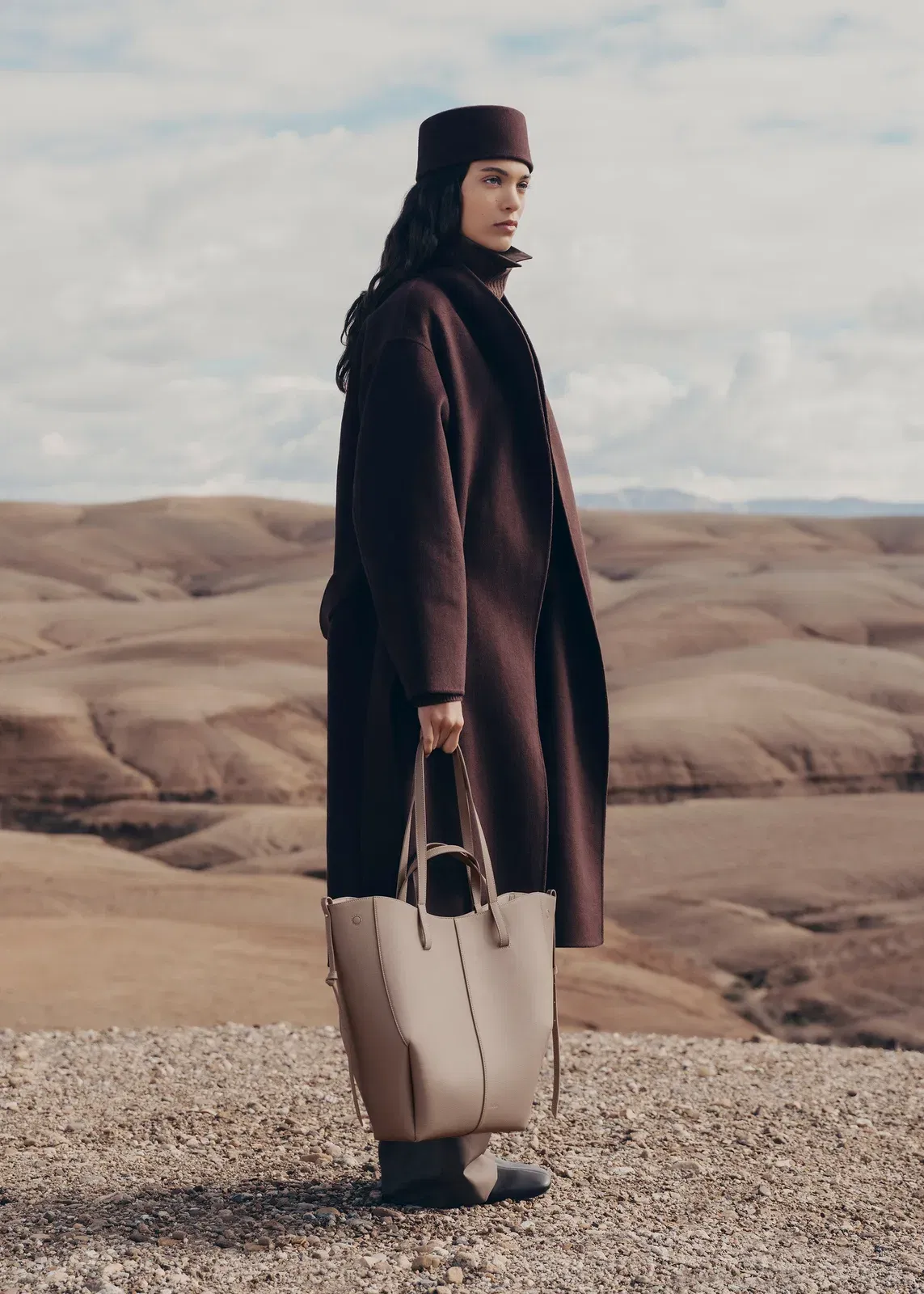 Polene Cyme Tote Textured Taupe