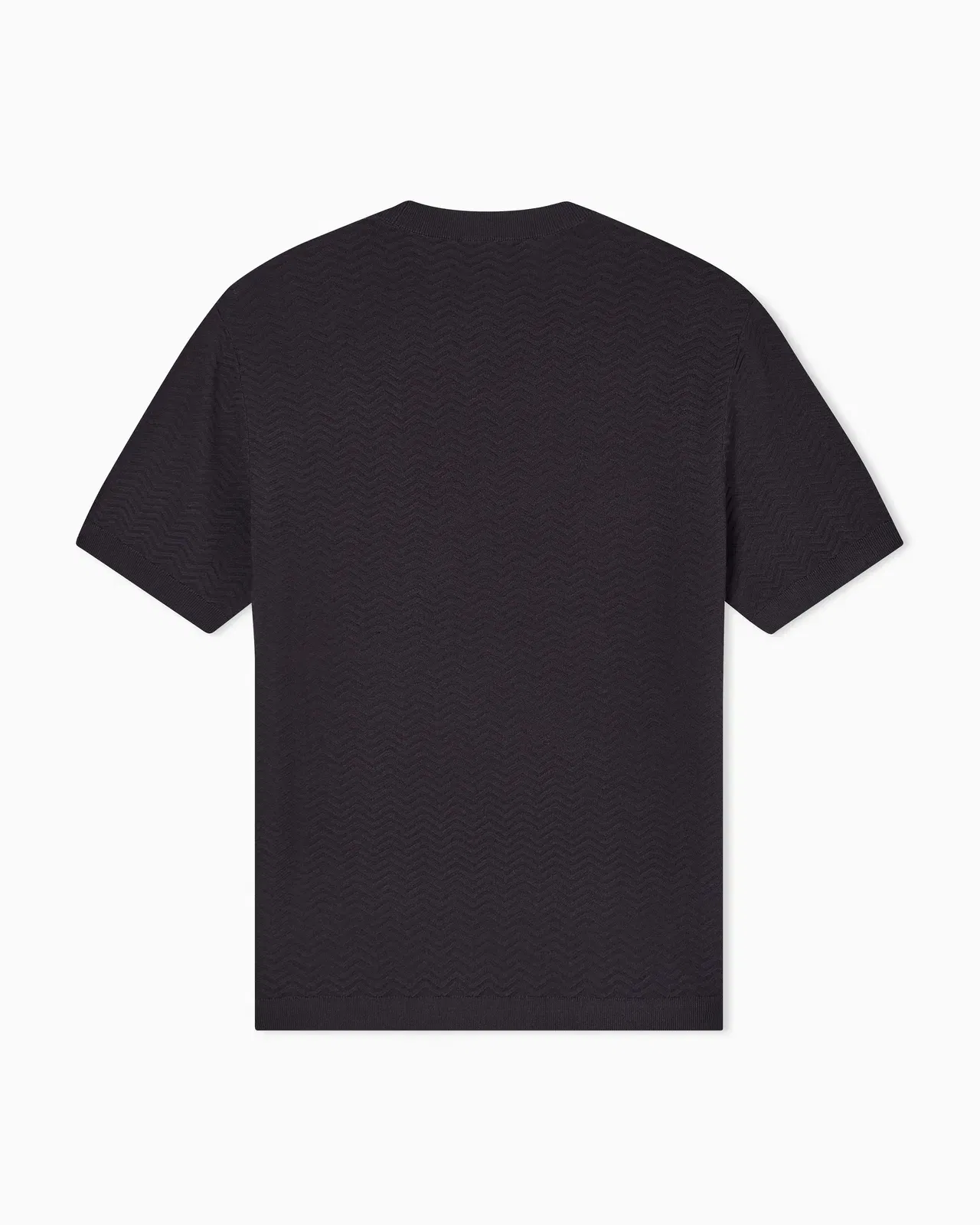 Emporio Armani Icon viscose-blend chevron-stitch jumper