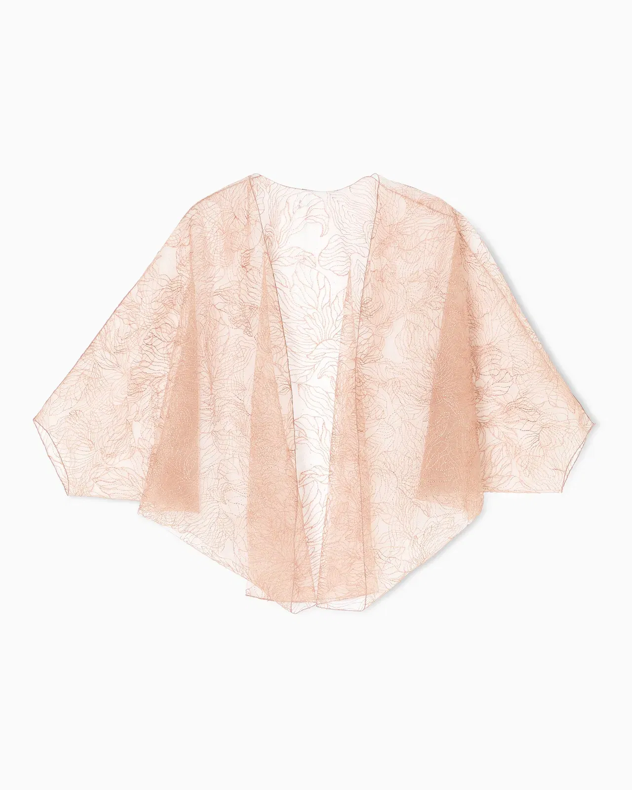 Emporio Armani Embroidered tulle cape
