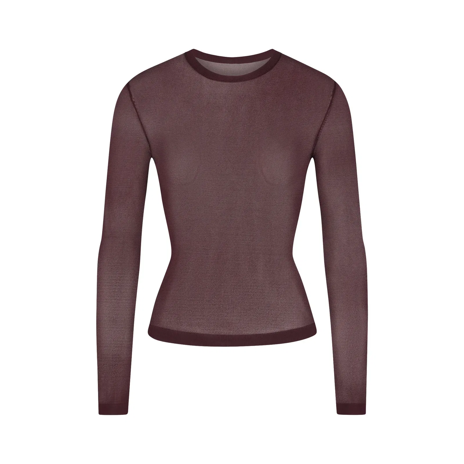 Slinky Knit Crew Neck Long Sleeve Top