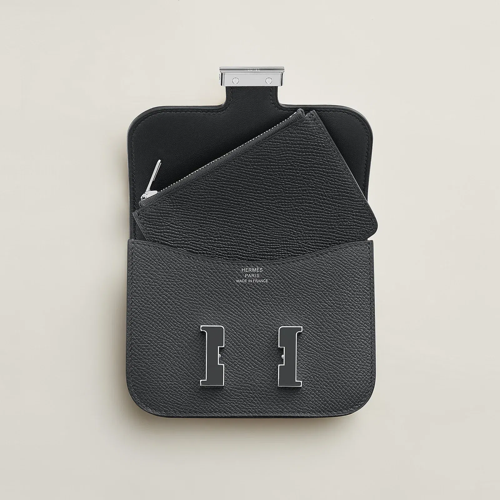 Hermes Constance Slim Wallet Bleu Saphir