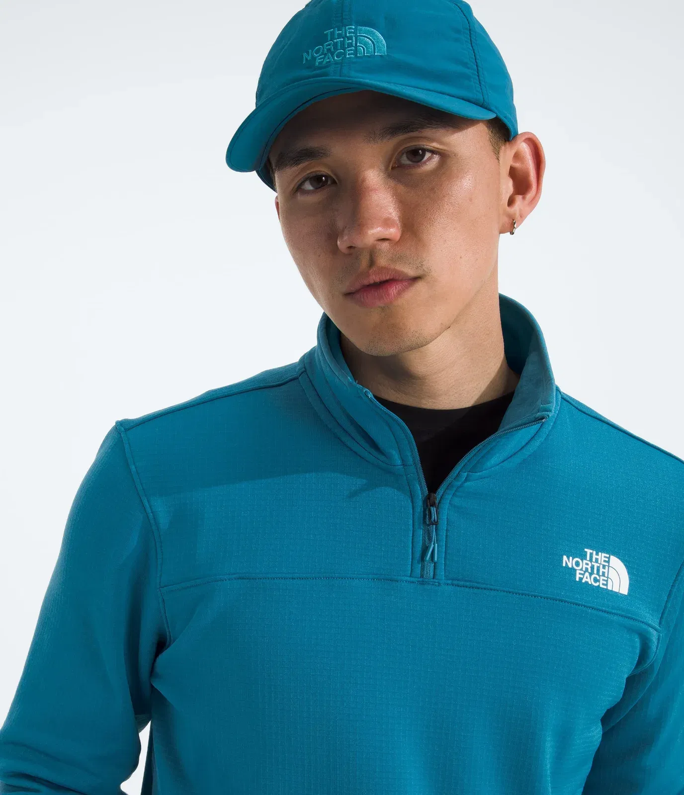 The North Face Men’s Cedar Trail Grid Fleece ¼-Zip Dusk Blue