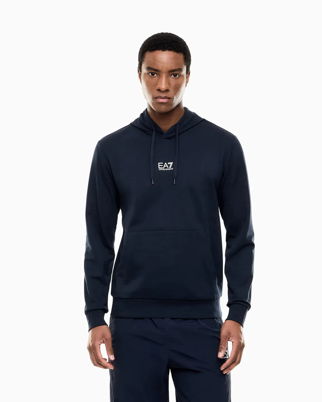 EA7 Cotton pullover hooded sweatshirt from Core Identity