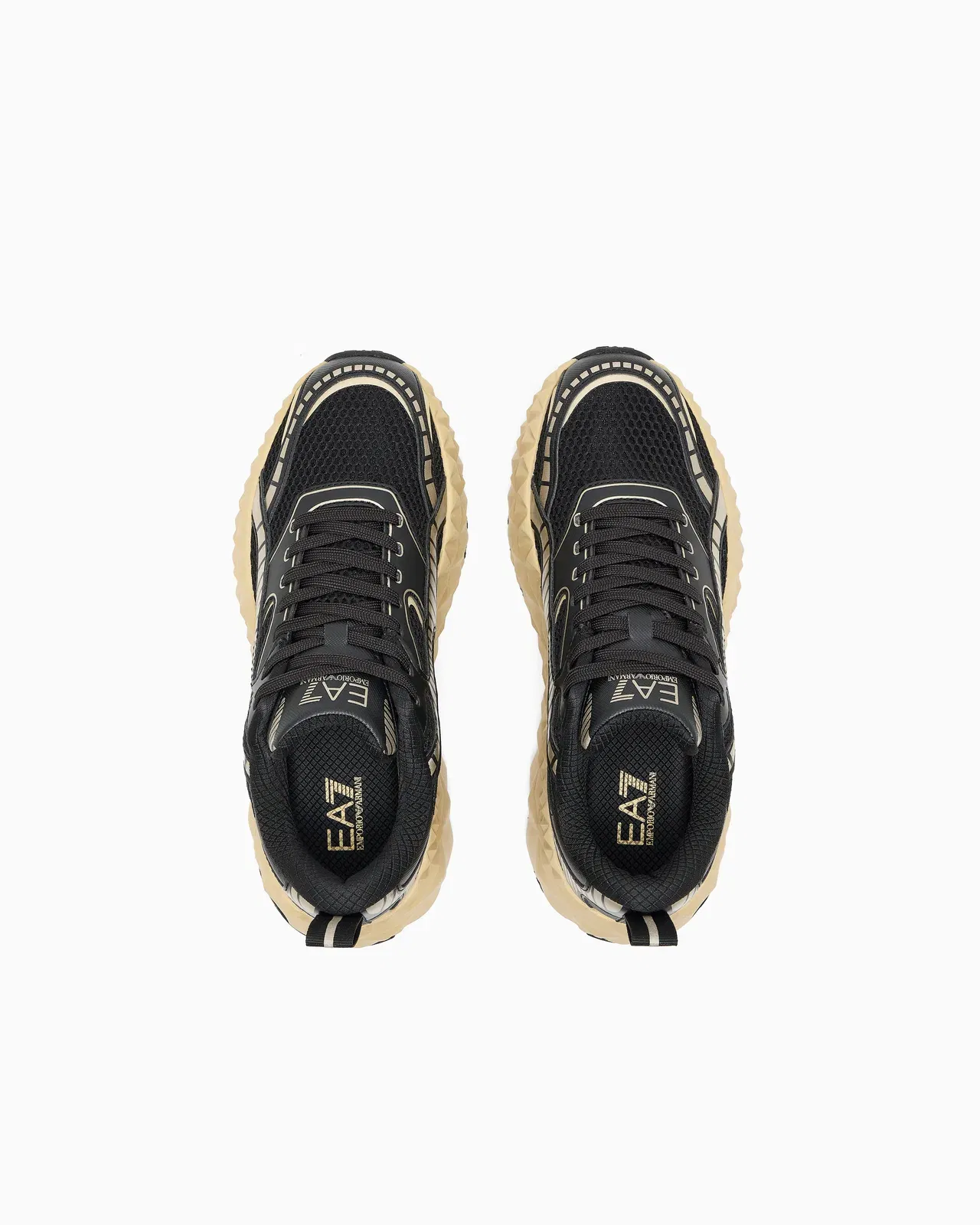 Ea7 Ultimate Tech Sneaker In Mesh With Thick Sole Kobra Tech Gold