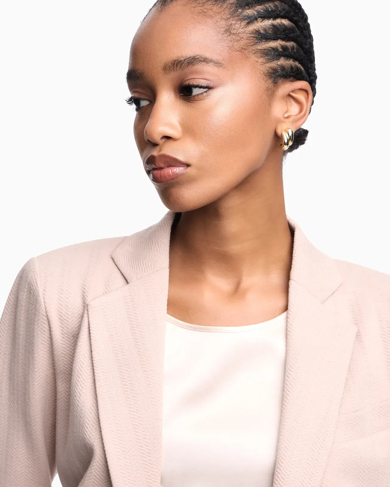 Emporio Armani Satin blouse in a silk blend with short sleeves Essential