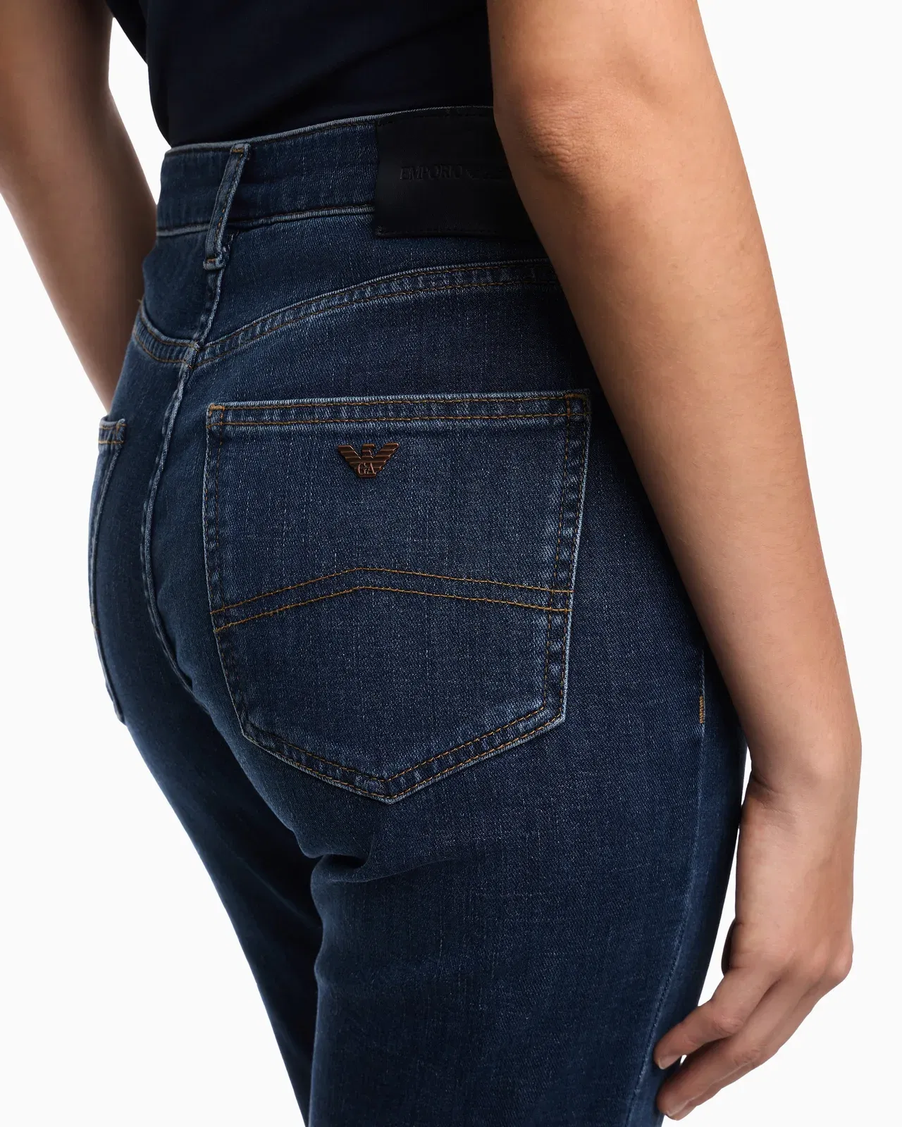 Emporio Armani J47 slim-fit, worn-look, stretch-denim jeans
