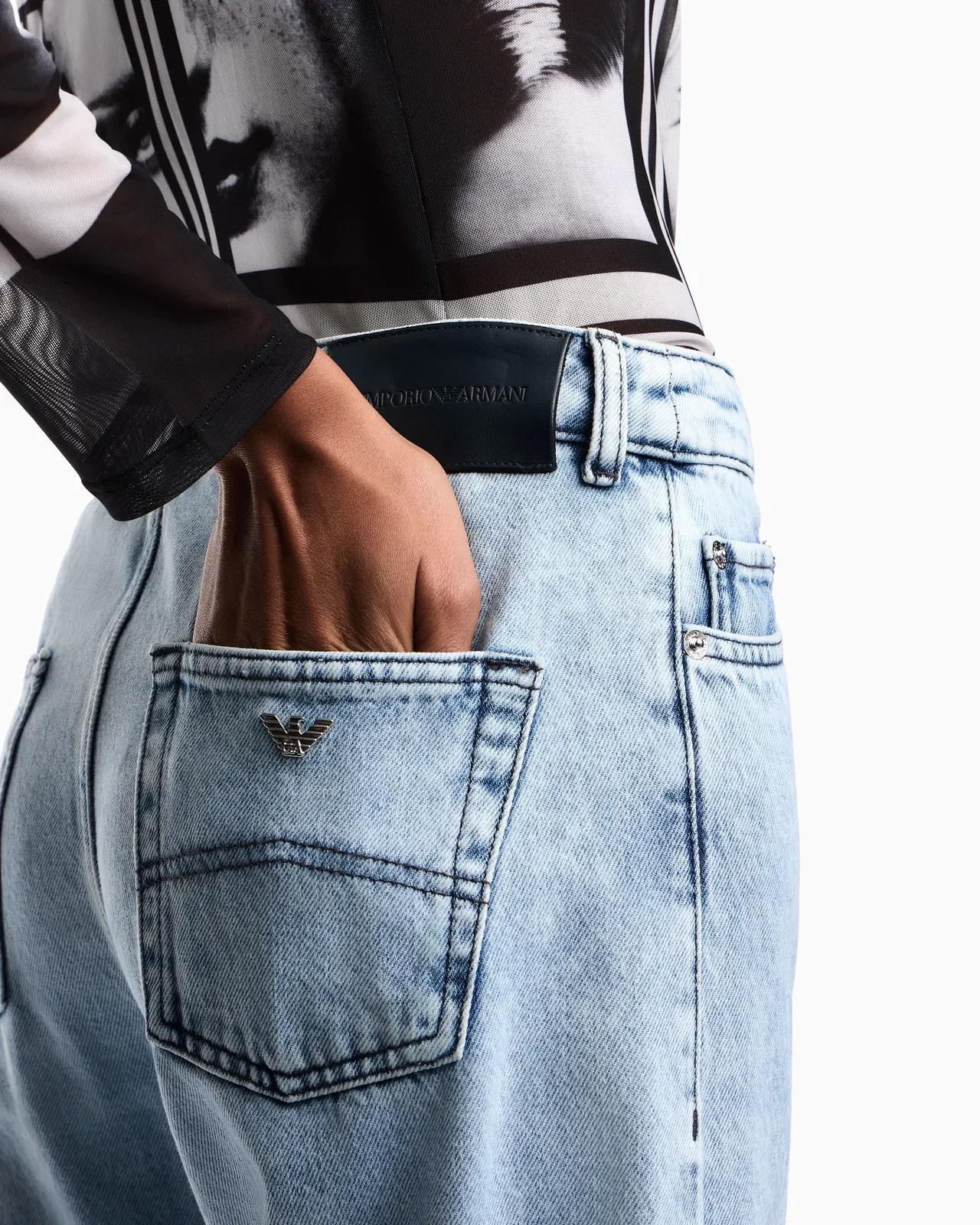 Emporio Armani J33 regular-fit, vintage-look denim jeans