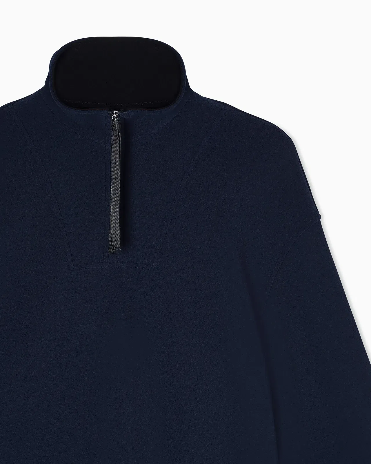 Emporio Armani Crêpe-jersey, zip-up sweatshirt