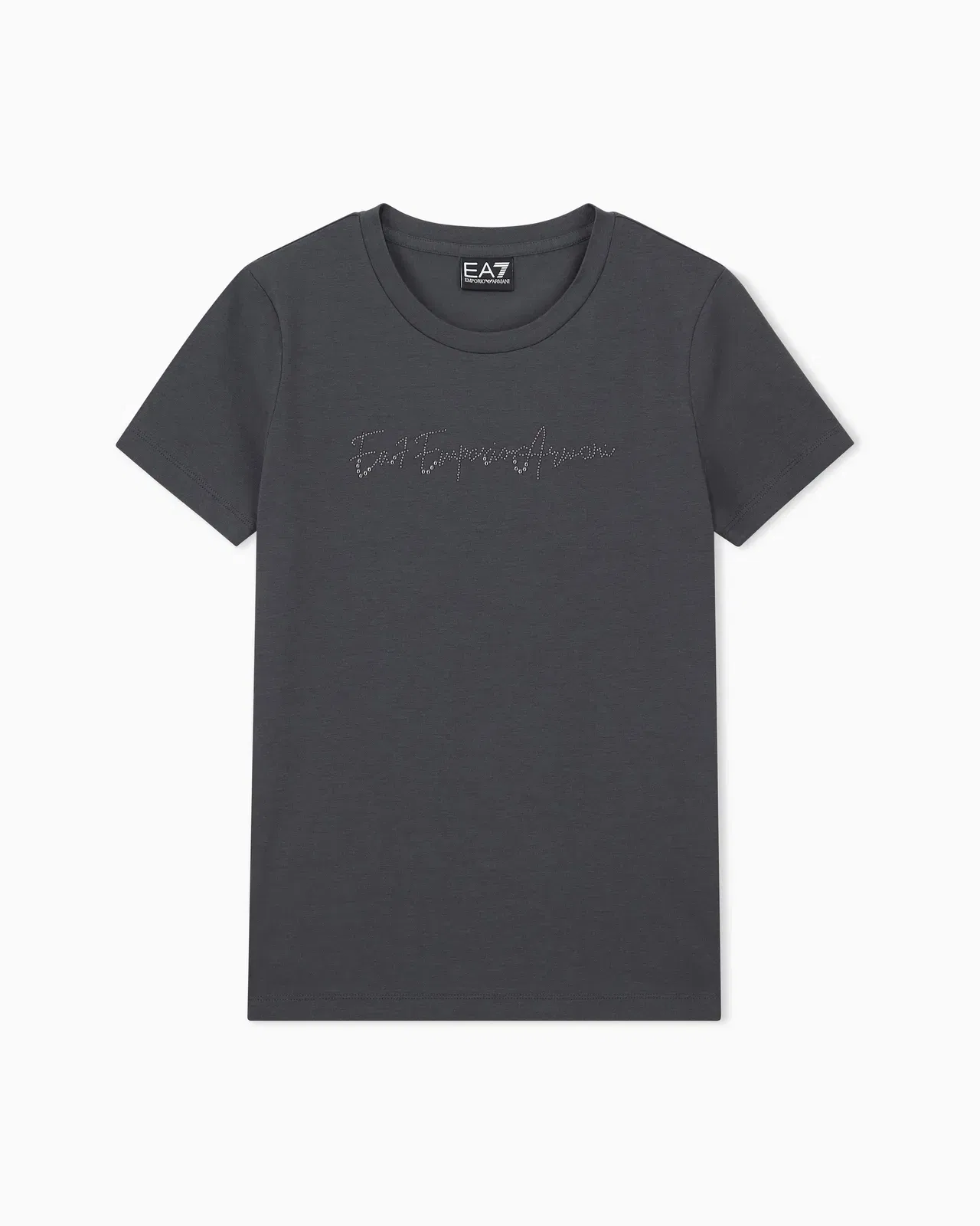 EA7 Slim-fit t-shirt Logo Series in cotton jersey with studs