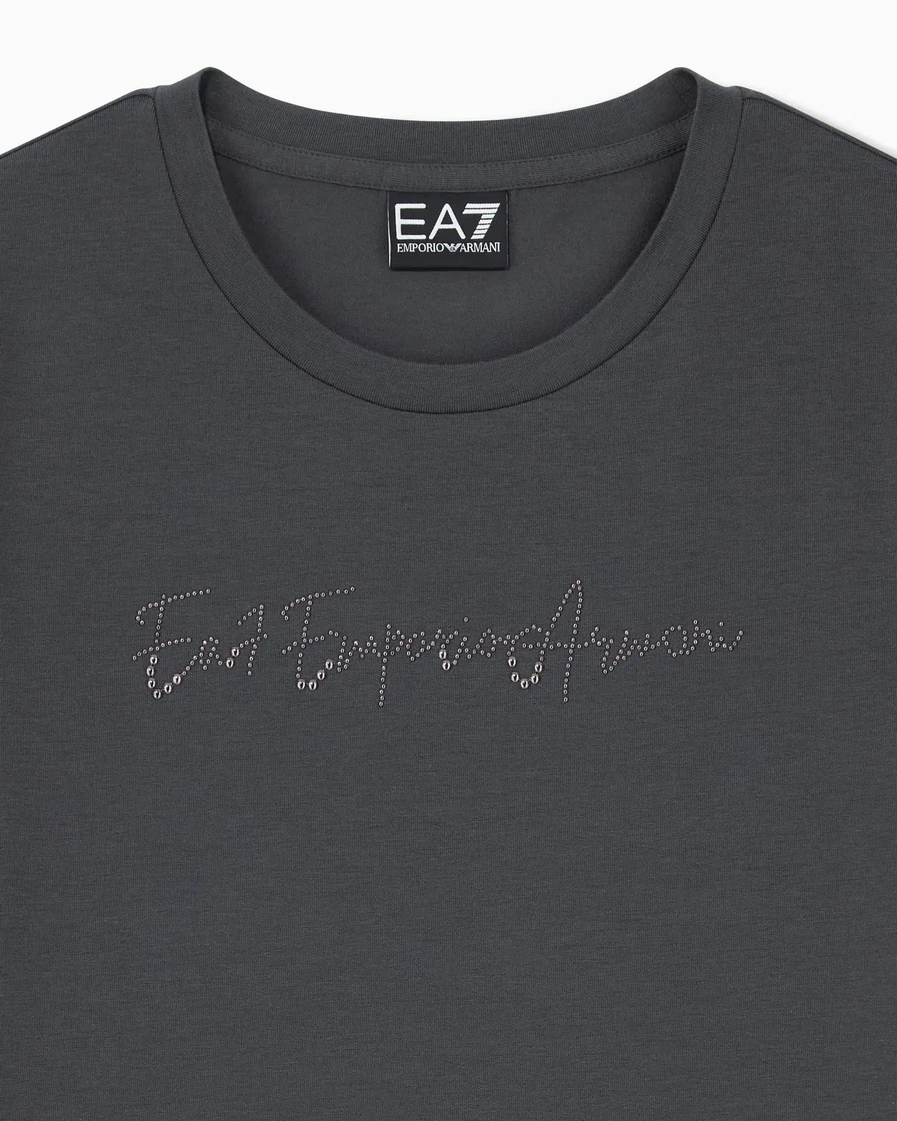 EA7 Slim-fit t-shirt Logo Series in cotton jersey with studs