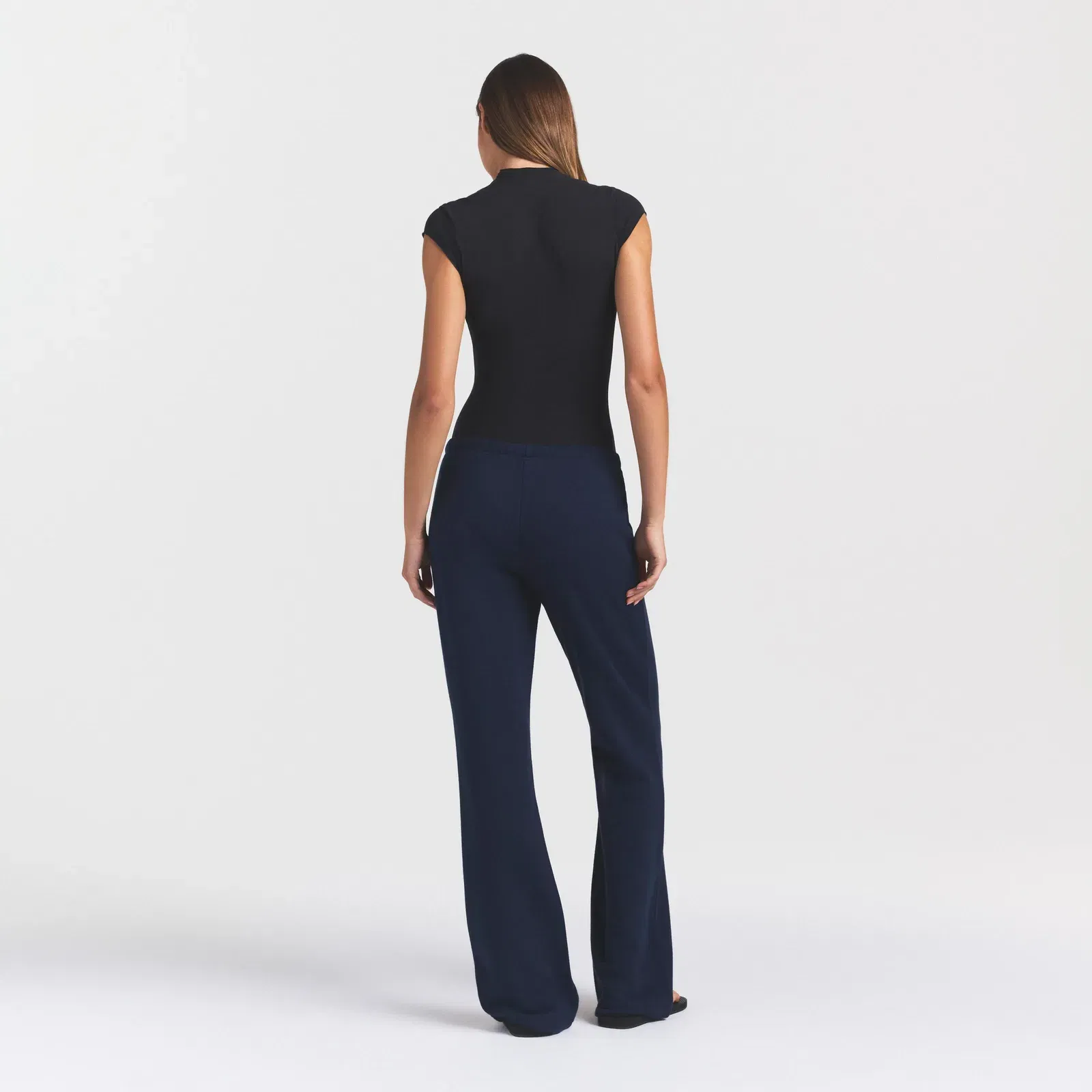 Drapey French Terry Straight Leg Pant