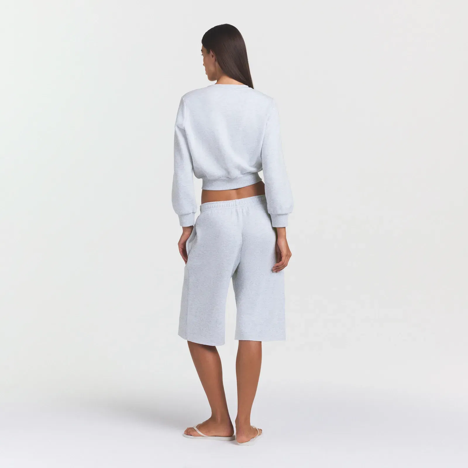 Cotton Fleece Shrunken Cardigan