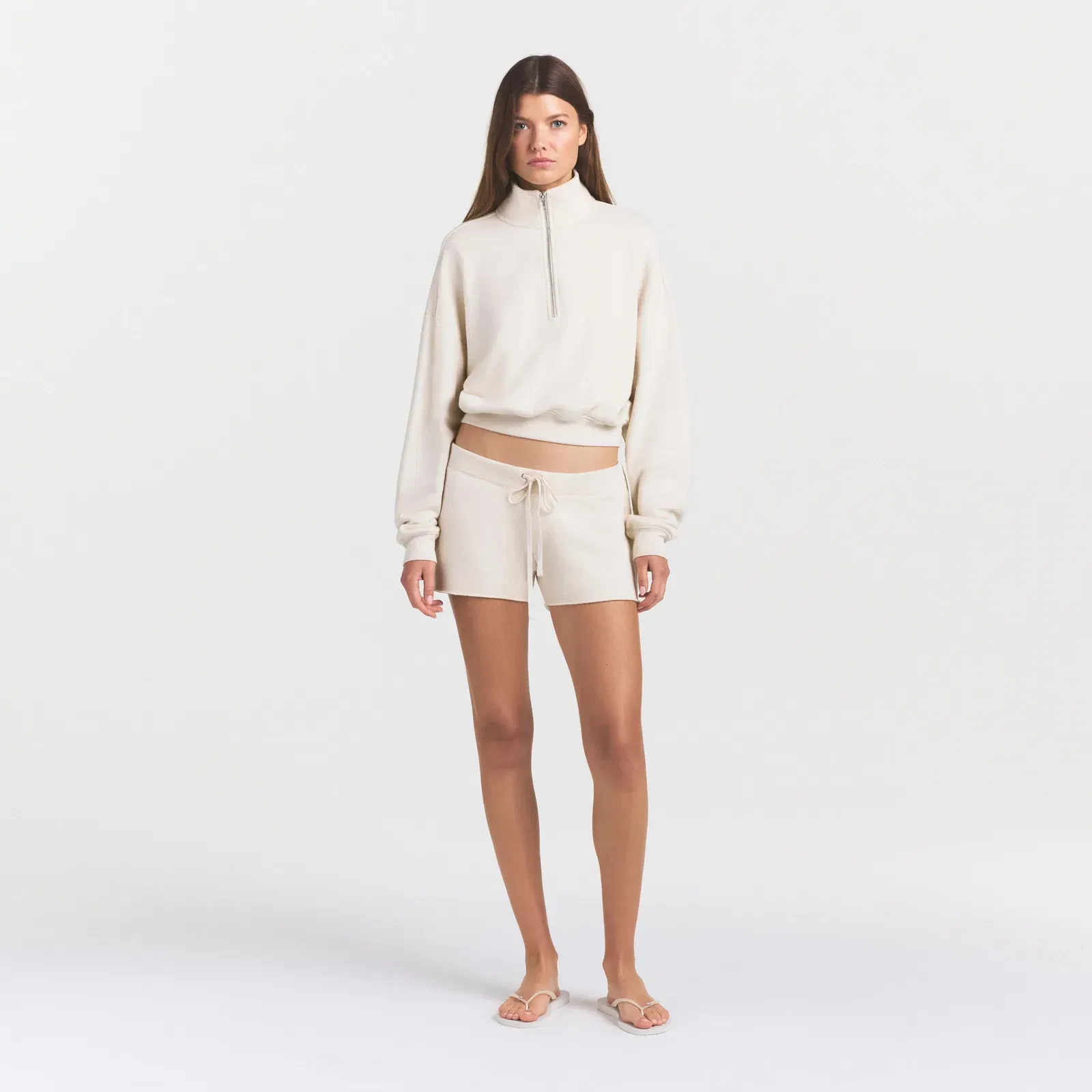 Drapey French Terry Half Zip