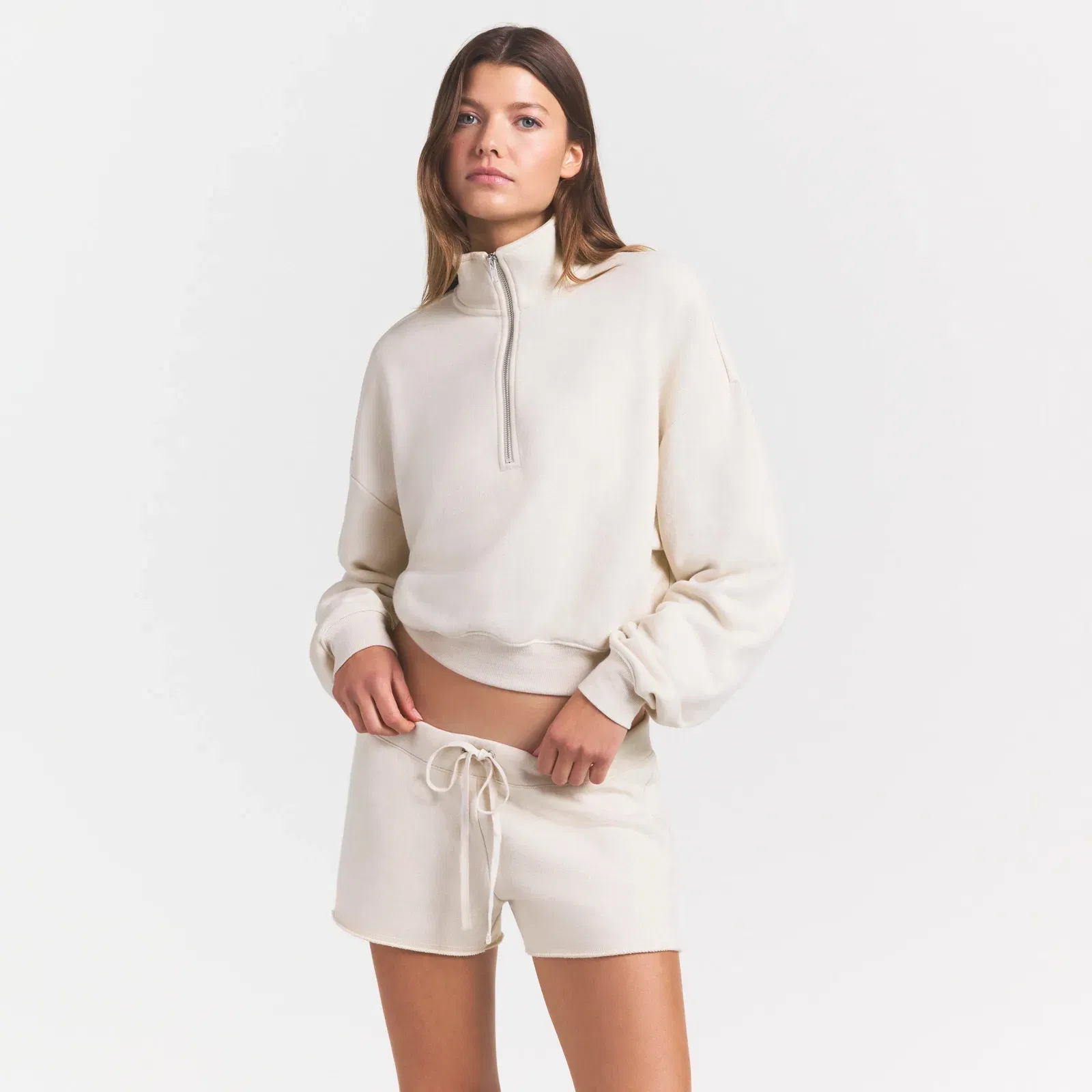 Drapey French Terry Half Zip