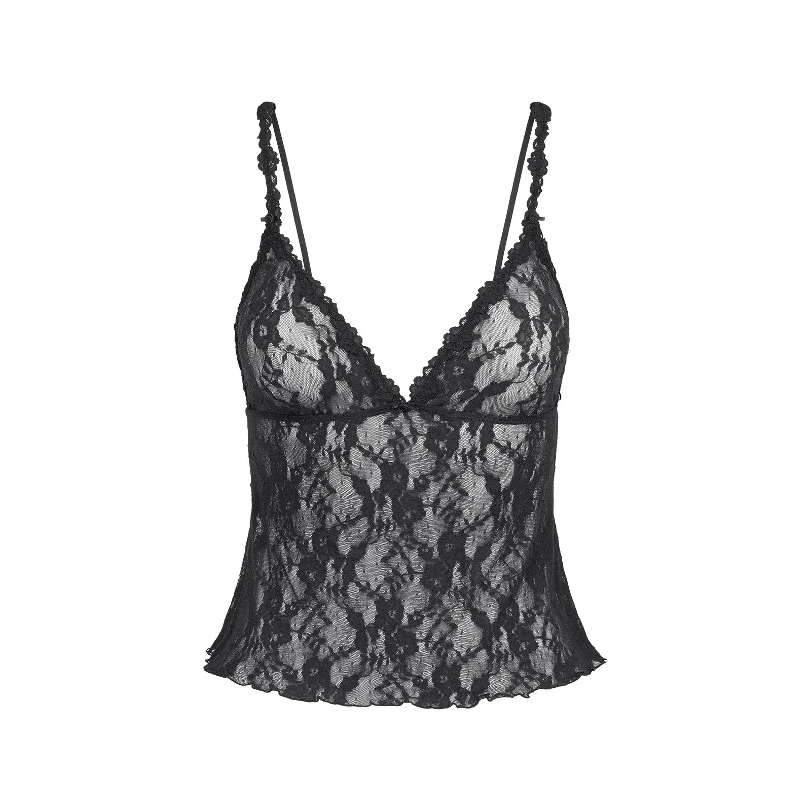 Stretch Lace Triangle Cami and Short Set