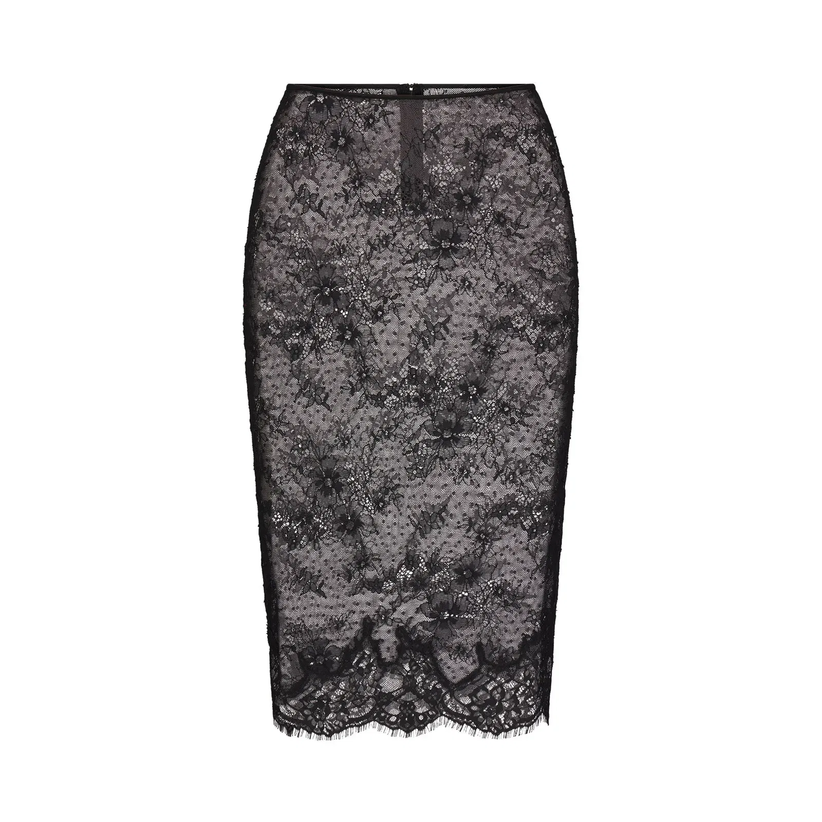 Ultra Fine Lace Midi Skirt