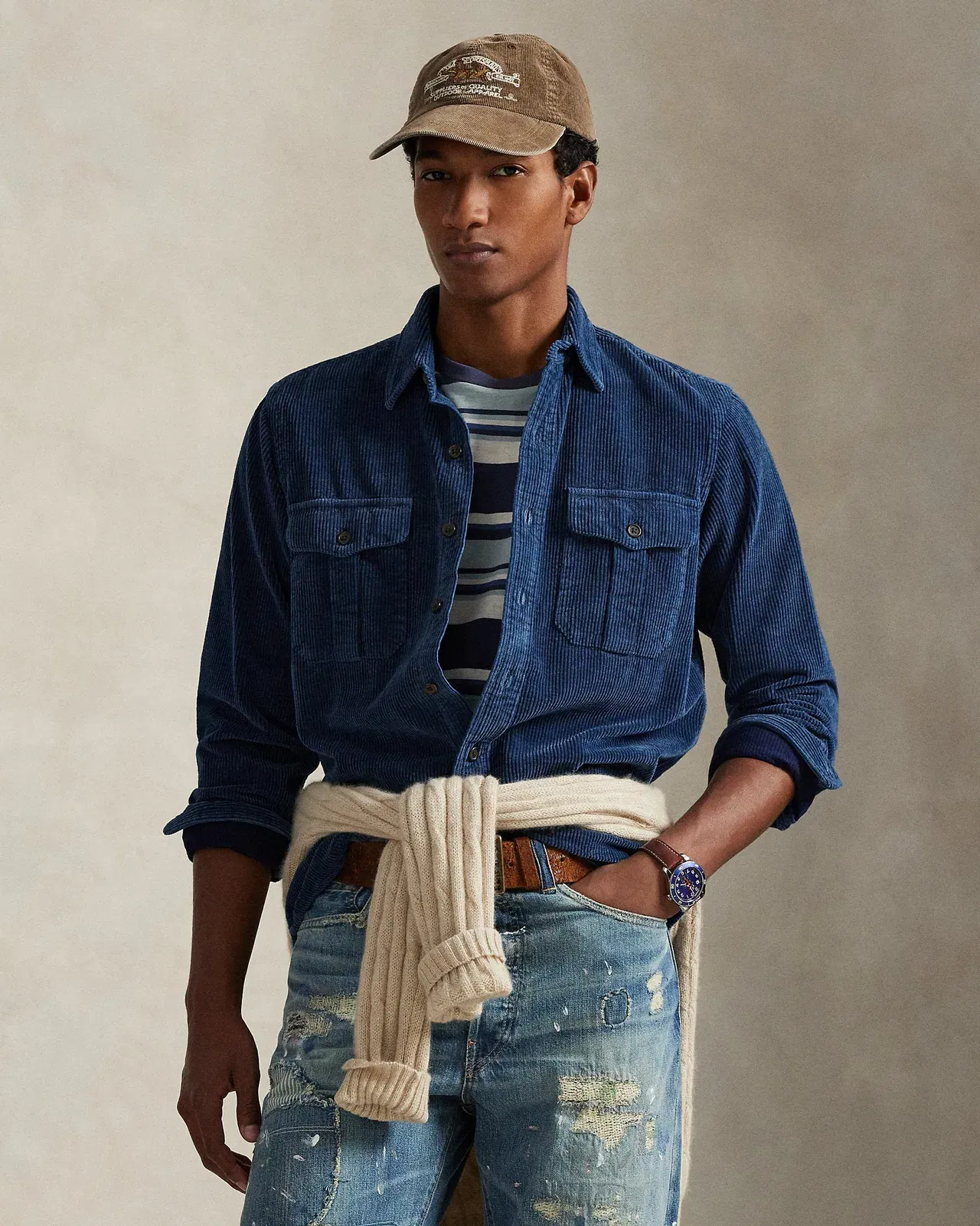 Ralph Lauren Classic Fit Indigo Corduroy Workshirt