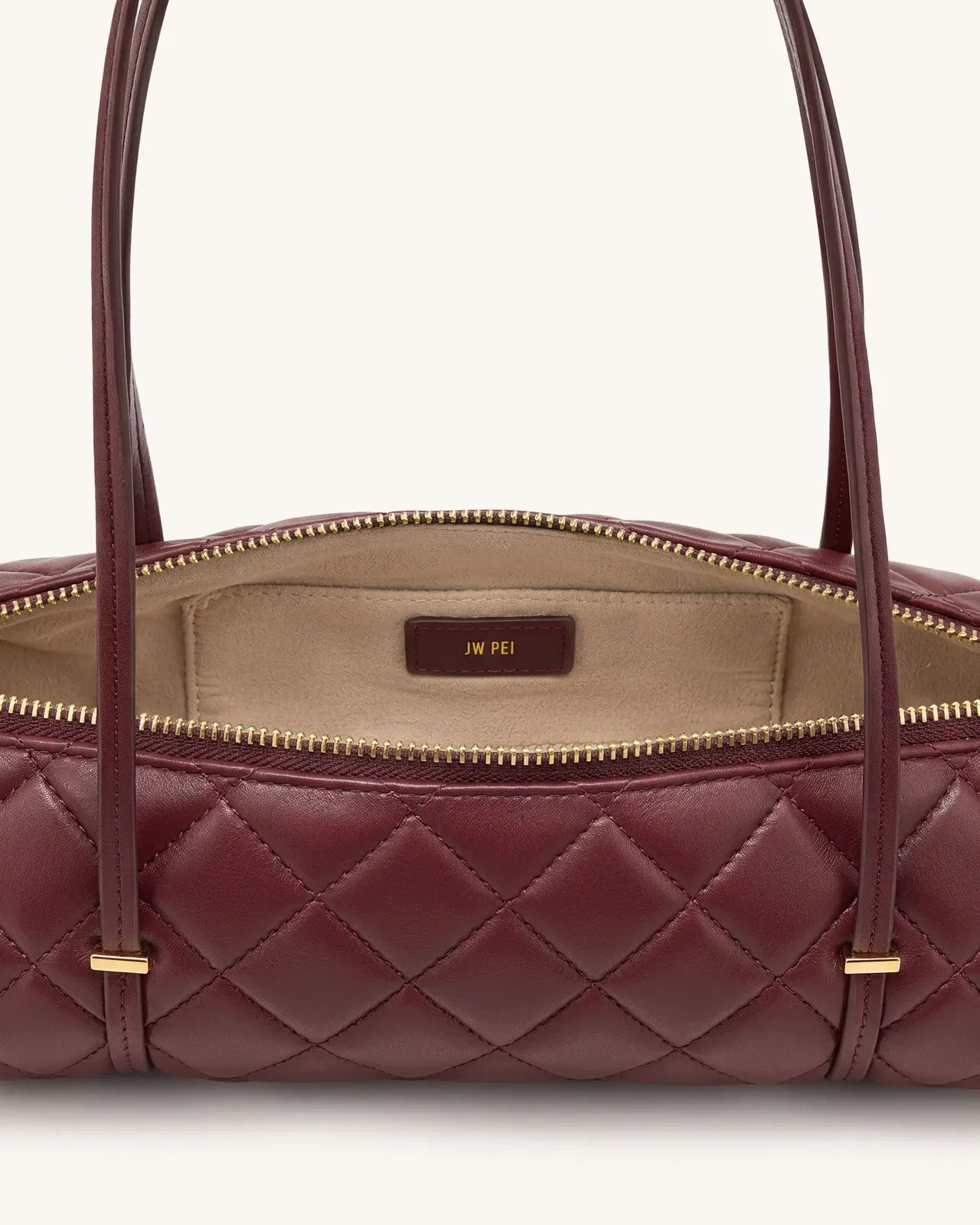 Jw Pei Marcella Quilted Cylinder Shoulder Bag Burgundy