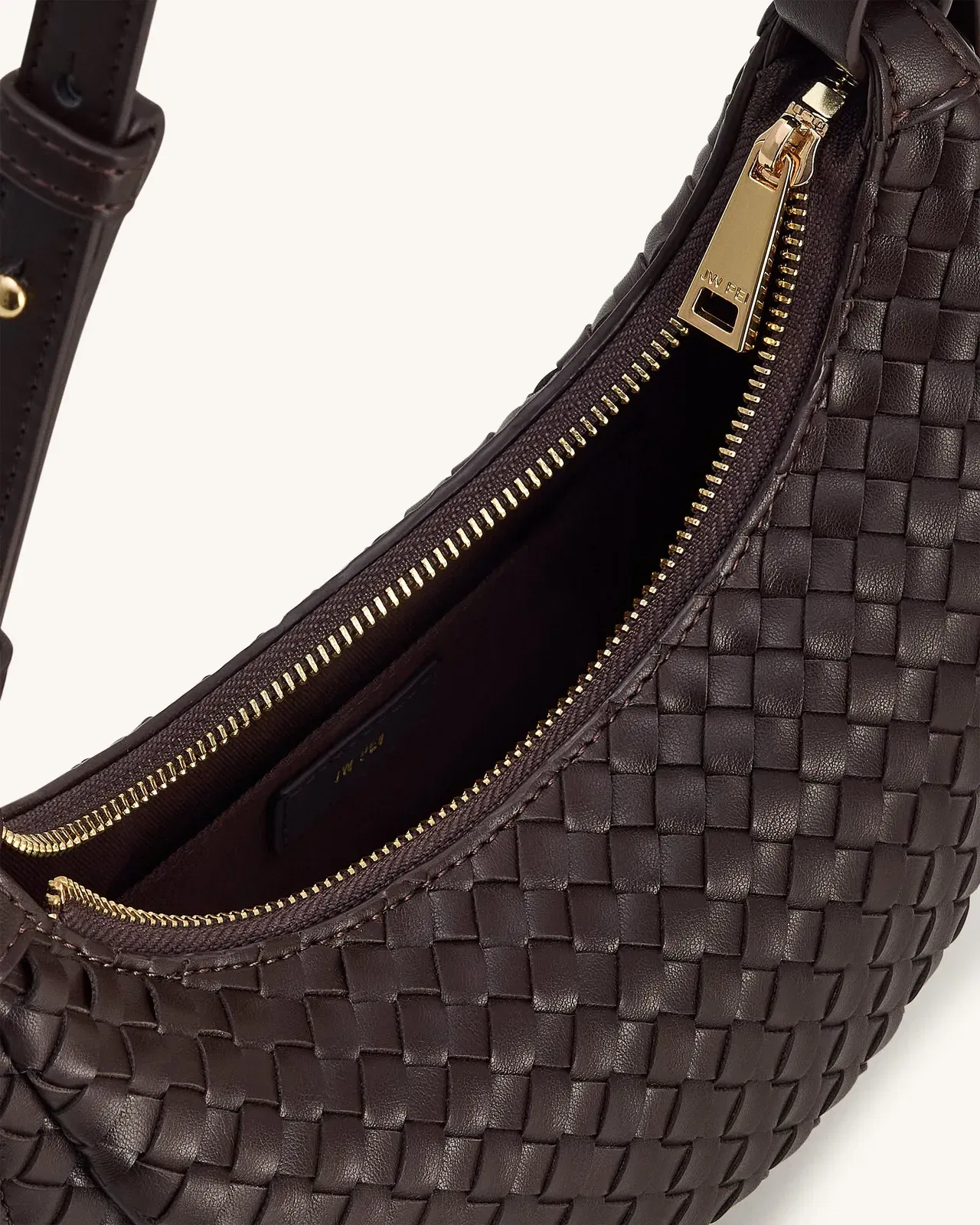 Jw Pei Sharon Woven Crossbody Bag Coffee Brown